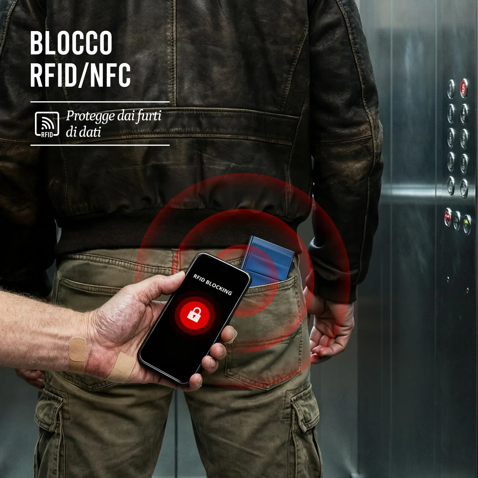 YESIIW Portafoglio sottile da uomo, porta carte di credito pop up, blocco RFID, minimalista, con tasca per soldi, porta carte di credito in metallo, per banconote, monete e carte di debito, nero - immagine 5