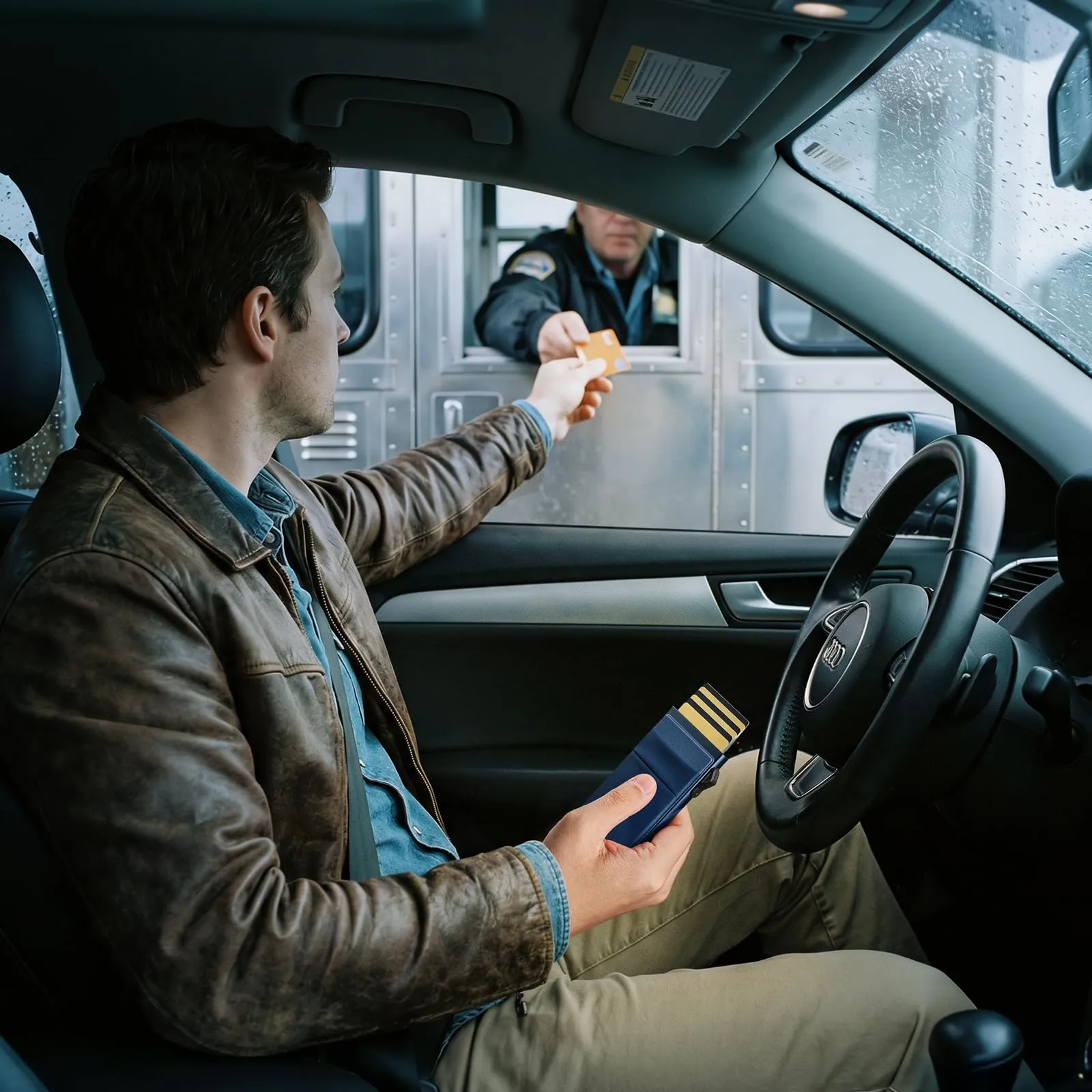 YESIIW Portafoglio sottile da uomo, porta carte di credito pop up, blocco RFID, minimalista, con tasca per soldi, porta carte di credito in metallo, per banconote, monete e carte di debito, nero - immagine 8