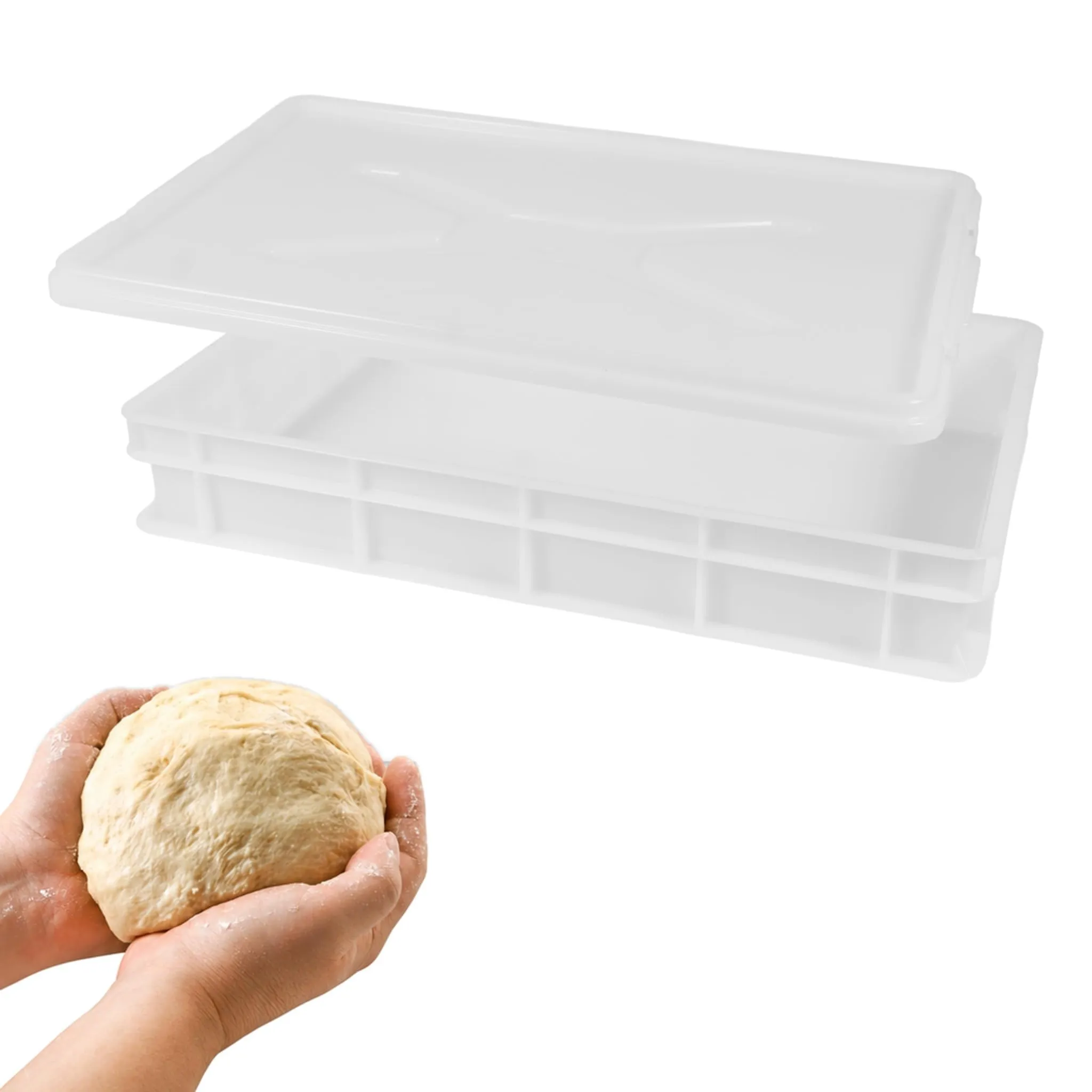 Cassetta Lievitazione Pizza 60x40x10 HORECA, 1 Box + 1 Coperchio - immagine 1