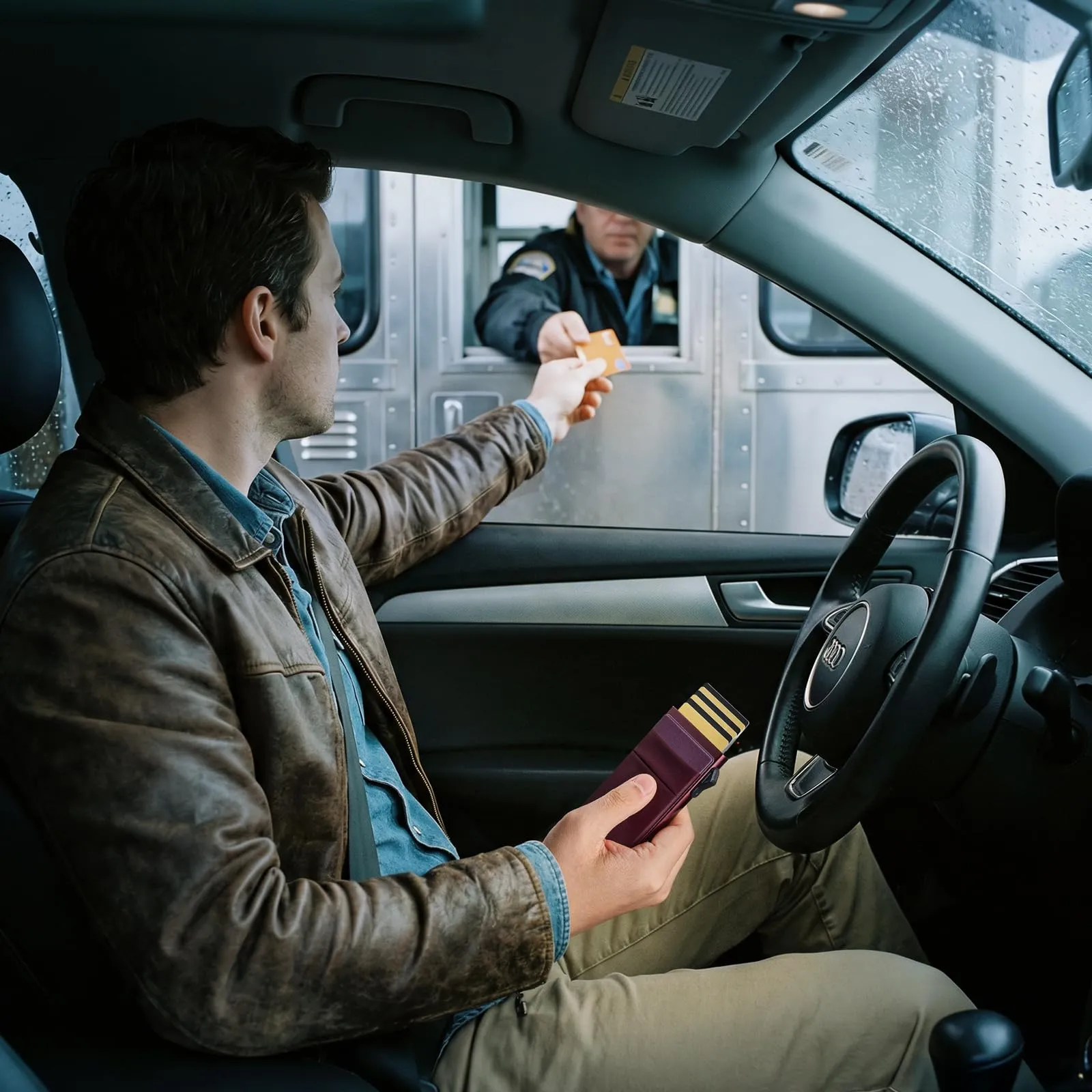 YESIIW Portafoglio sottile da uomo, porta carte di credito pop up, blocco RFID, minimalista, con tasca per soldi, porta carte di credito in metallo, per banconote, monete e carte di debito, nero - immagine 8