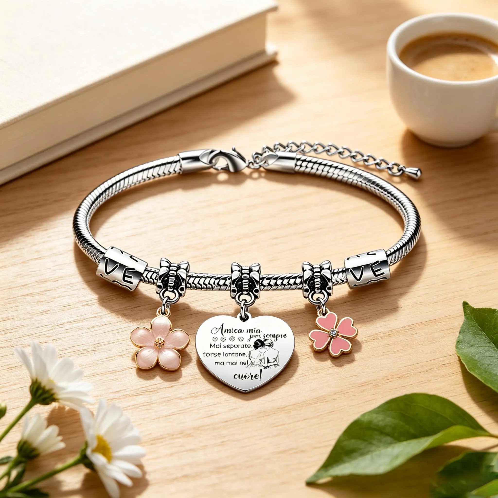 GUOYU Bracciale Amicizia Regali Per Ragazze Bracciali Per Migliore Amica Regalo di Laurea Regalis Natale Migliori Amiche Regali per la Moglie Fidanzata Sorella Compagno Classe Natale (5) - immagine 2