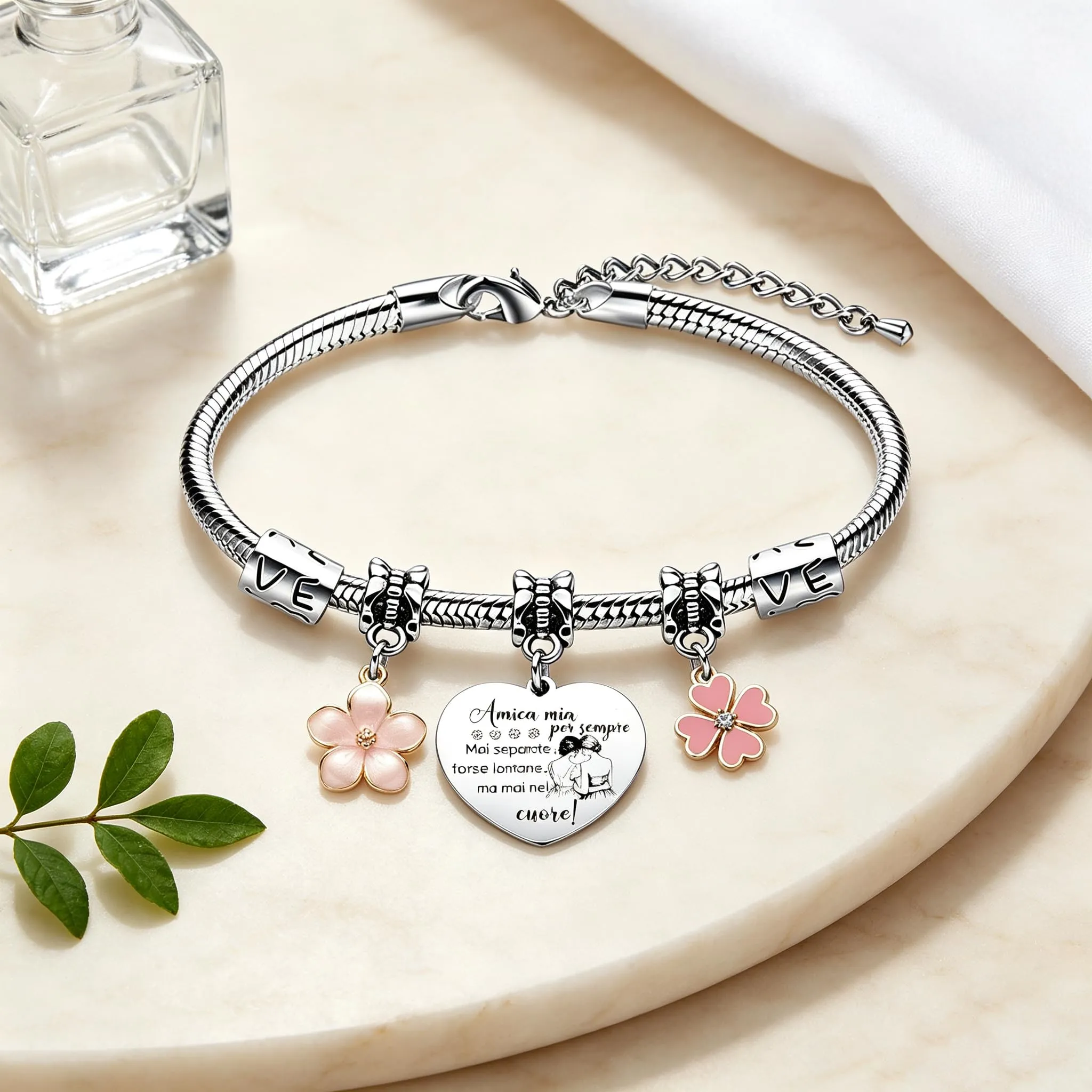 GUOYU Bracciale Amicizia Regali Per Ragazze Bracciali Per Migliore Amica Regalo di Laurea Regalis Natale Migliori Amiche Regali per la Moglie Fidanzata Sorella Compagno Classe Natale (5) - immagine 3