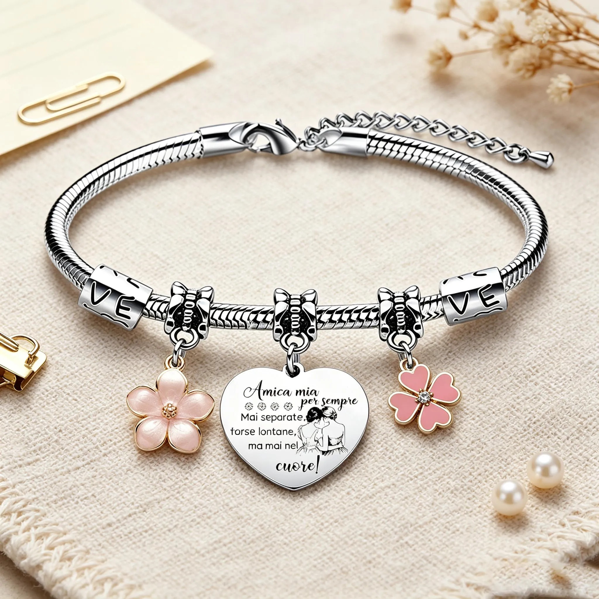 GUOYU Bracciale Amicizia Regali Per Ragazze Bracciali Per Migliore Amica Regalo di Laurea Regalis Natale Migliori Amiche Regali per la Moglie Fidanzata Sorella Compagno Classe Natale (5) - immagine 4