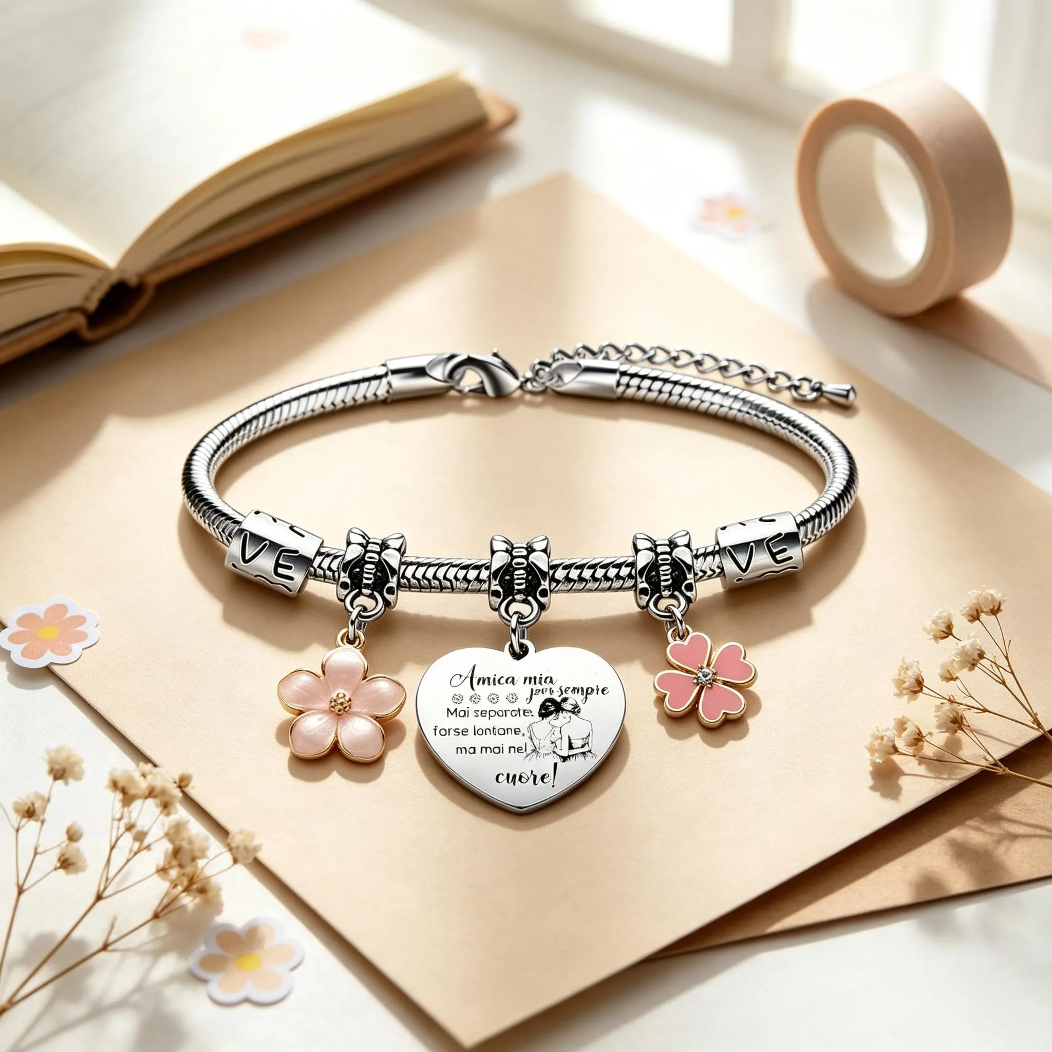 GUOYU Bracciale Amicizia Regali Per Ragazze Bracciali Per Migliore Amica Regalo di Laurea Regalis Natale Migliori Amiche Regali per la Moglie Fidanzata Sorella Compagno Classe Natale (5) - immagine 5