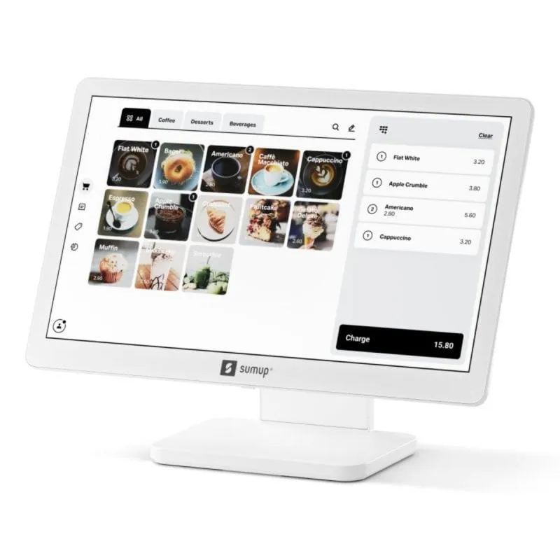 Terminale POS SumUp Solo Lite 13" Touchscreen FHD Bianco Bluetooth WiFi - immagine 1