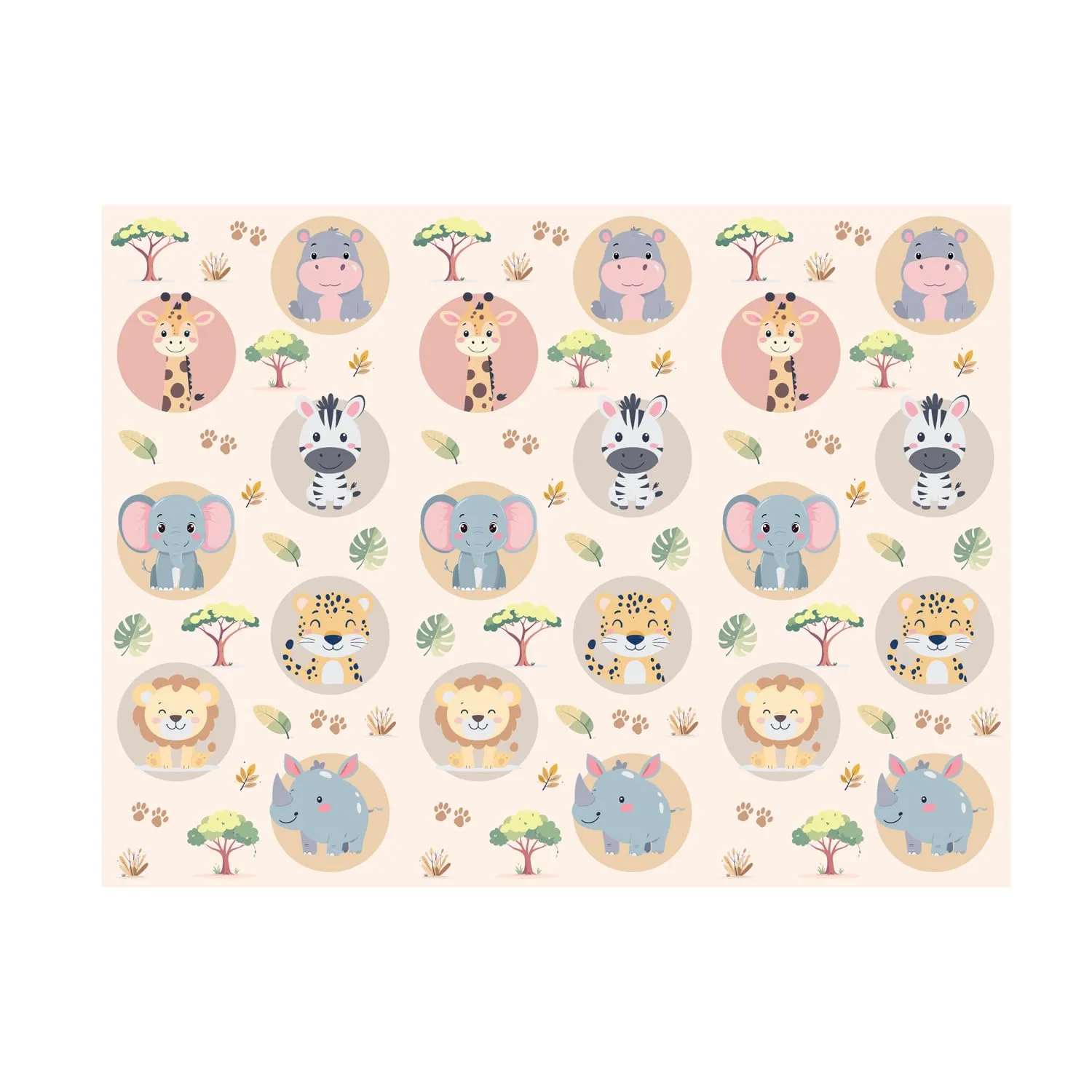Tappeto Gioco Primi Passi Allegra Savana Pieghevole 200x180cm Spessore 15mm - immagine 4