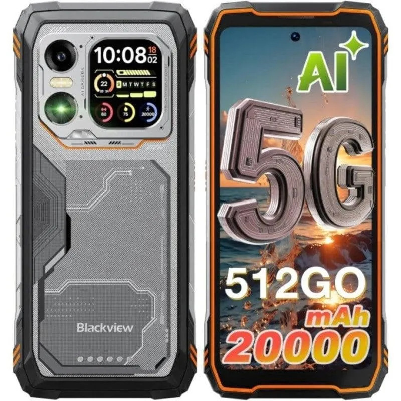 Blackview XPLORE 1 5G 16GB 6.78" 512GB Arancione Fotocamera 64MP - immagine 1