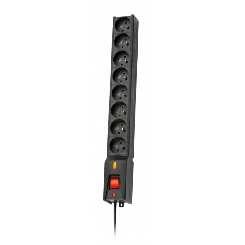 Multipresa Lestar 1966004055 230 prese interruttore luce indicatore 3 m nera - immagine 1
