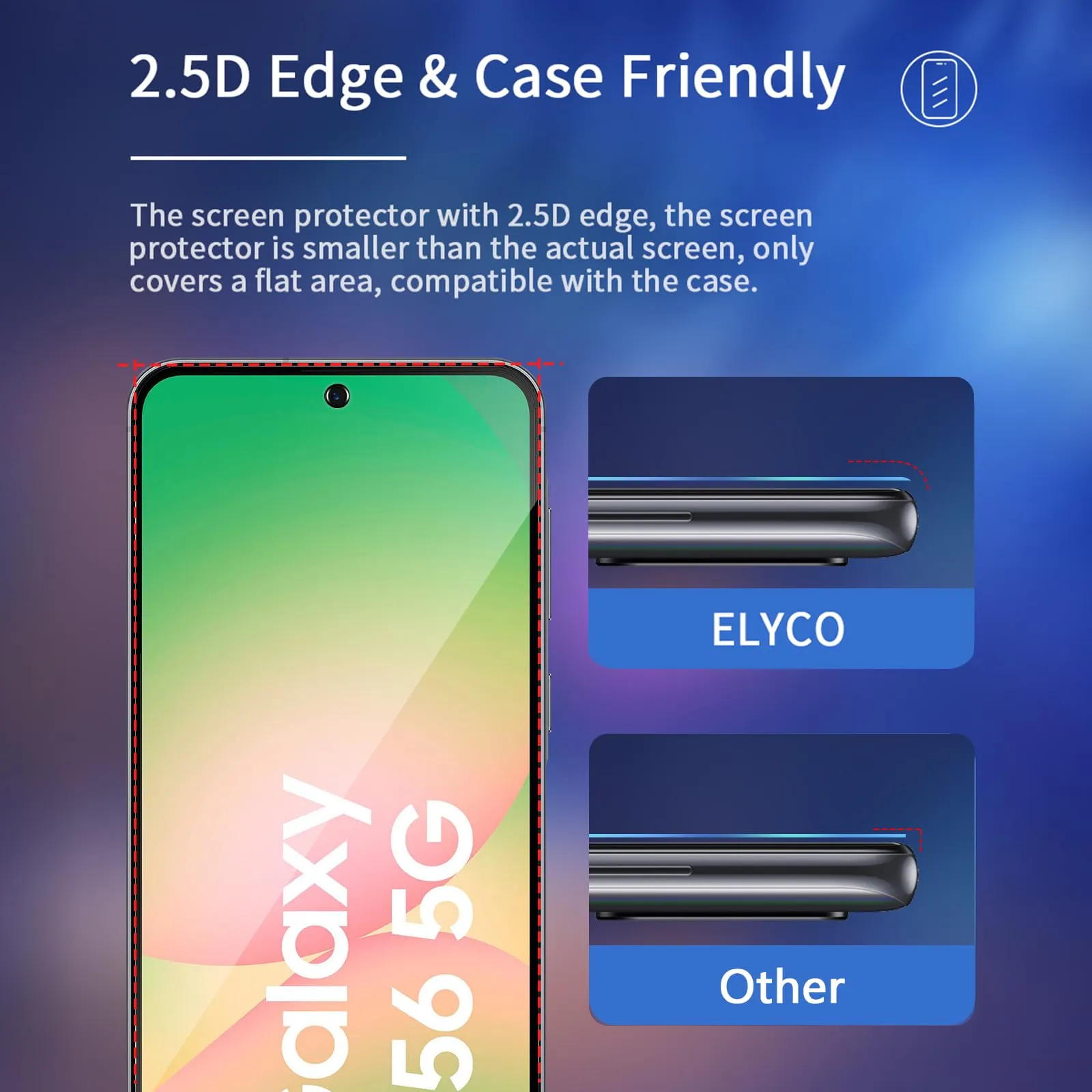 ELYCO Vetro Temperato Privacy per Samsung Galaxy A36/A56 5G, 2 Pezzi - immagine 7
