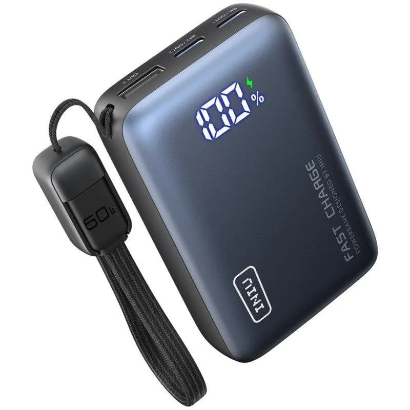 Powerbank INIU Pocket Pro 10000mAh 45W Nero USB-C Ultra Compatto - immagine 1