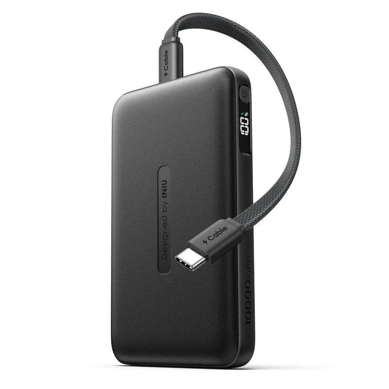 Powerbank INIU Pocket Neo 10000mAh Display 22.5W USB-C Ultra-Compatto Nero - immagine 1