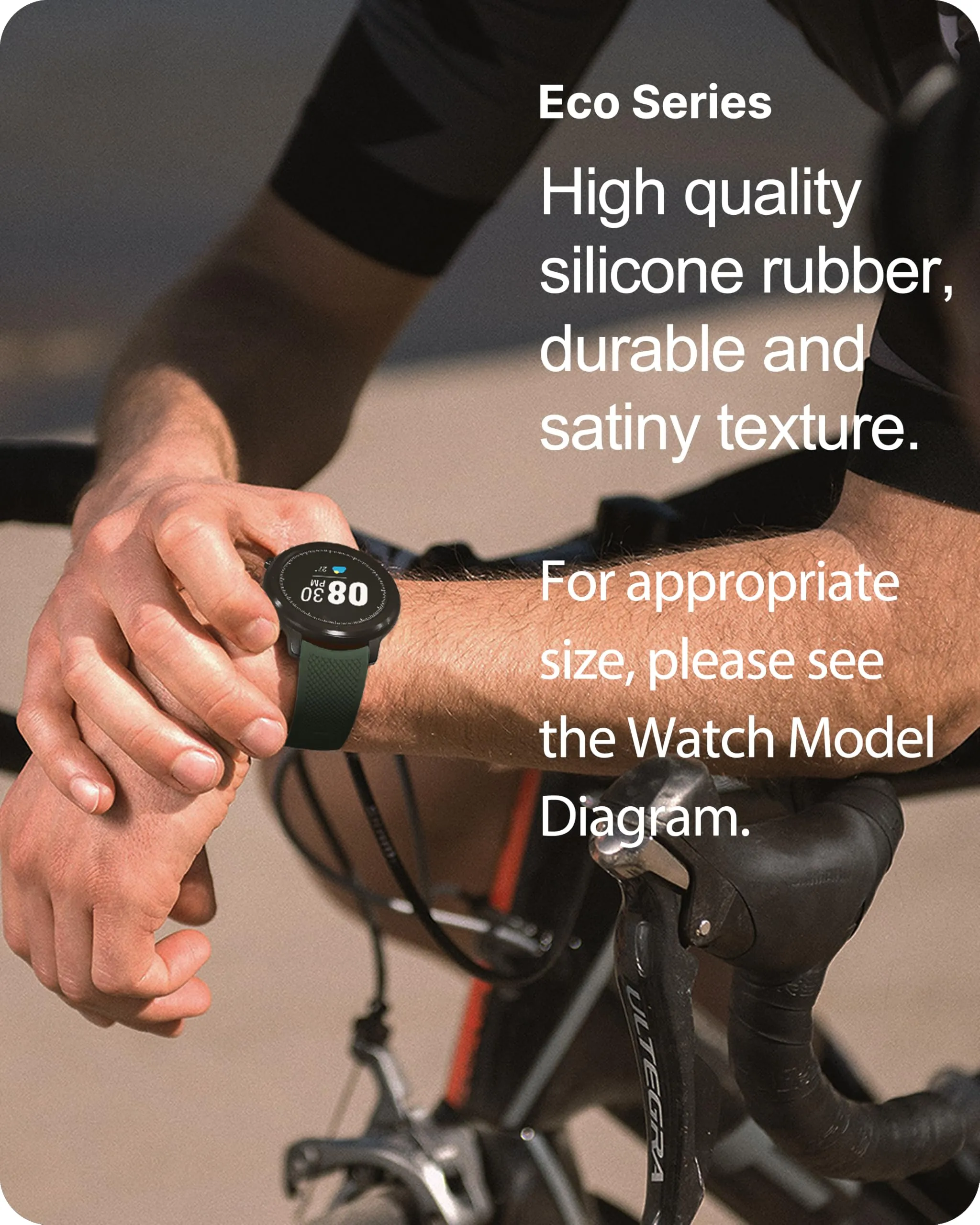 Fullmosa Cinturino 20mm Silicone per Orologio e Smartwatch, Sgancio Rapido - immagine 3