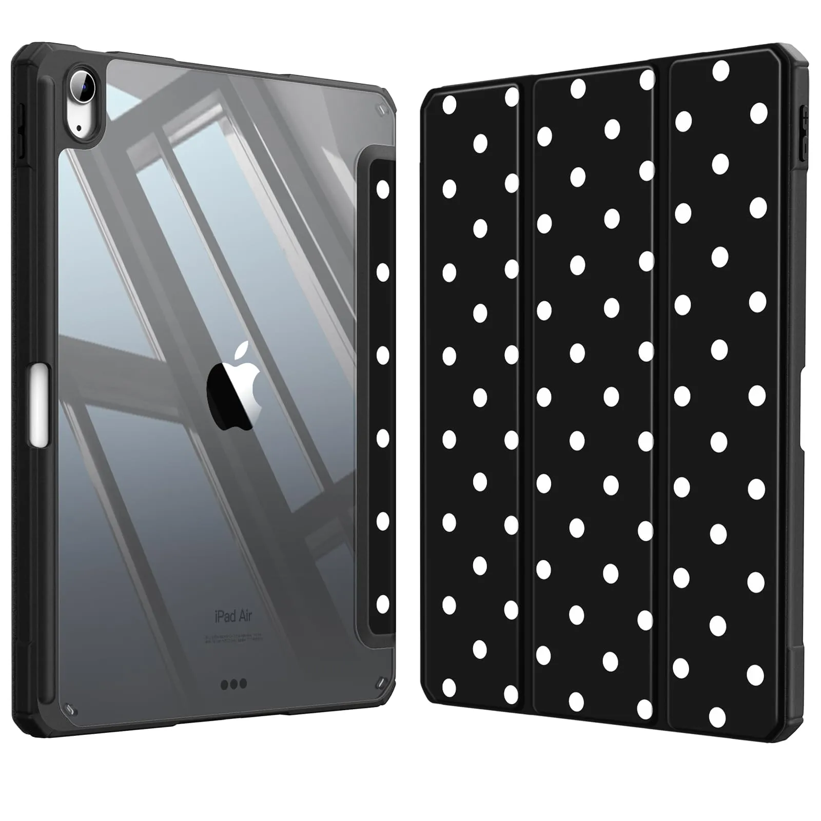 FINTIE Cover per iPad Air 11" M4/M3/M2 (2026-2024)/iPad Air 5a&4a Gen 10,9" (Pois Bianco) - immagine 1