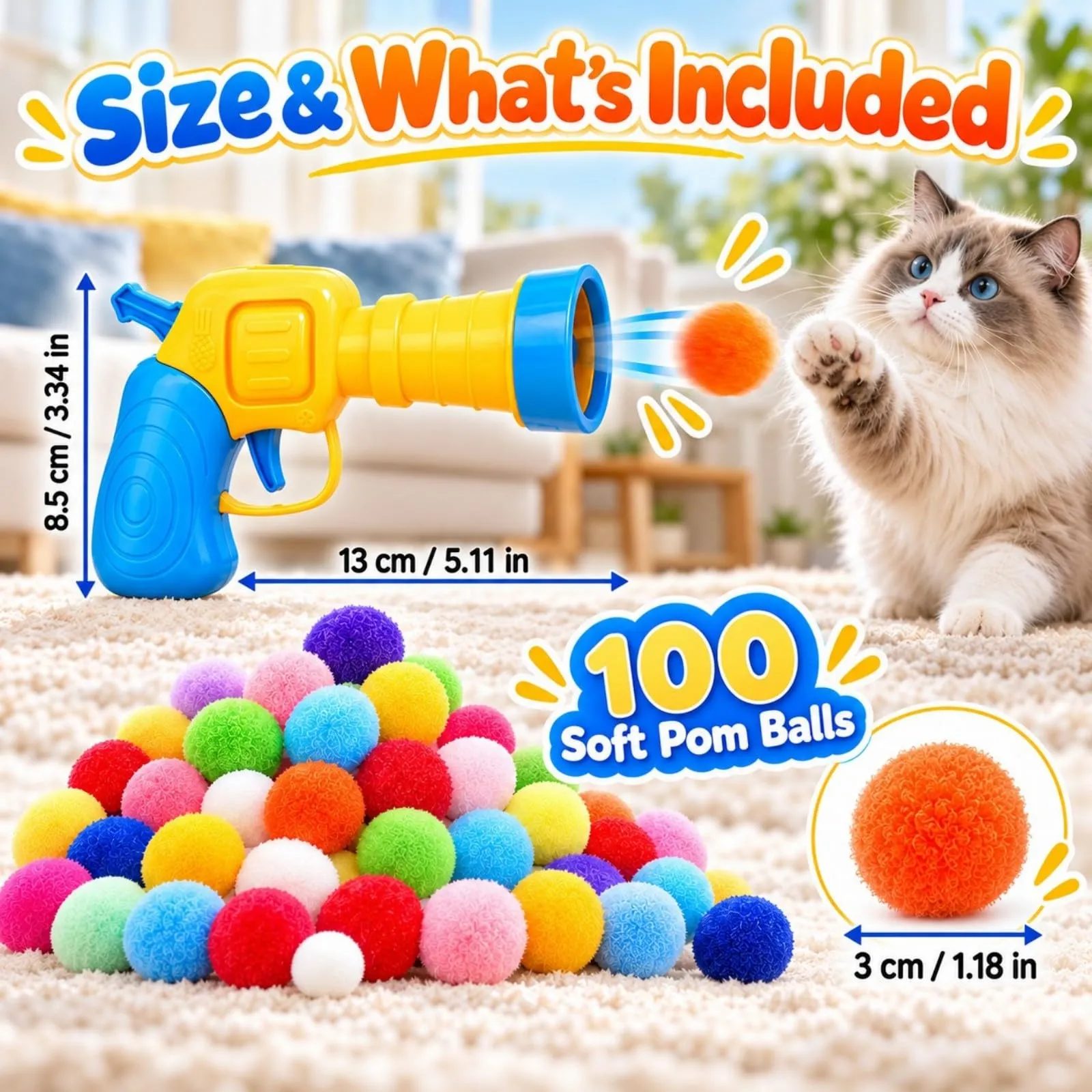FePen Palline Morbide per Gatti 100 Pezzi, Giocattoli Interattivi per Gatti - immagine 2