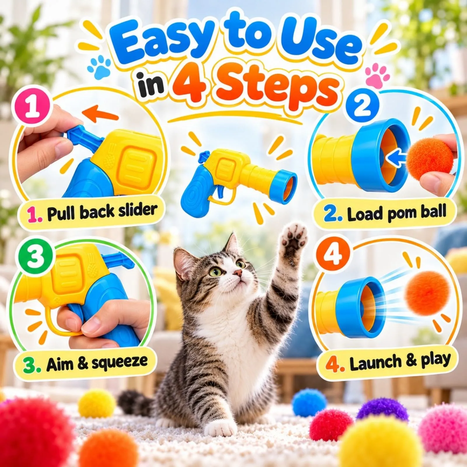 FePen Palline Morbide per Gatti 100 Pezzi, Giocattoli Interattivi per Gatti - immagine 4