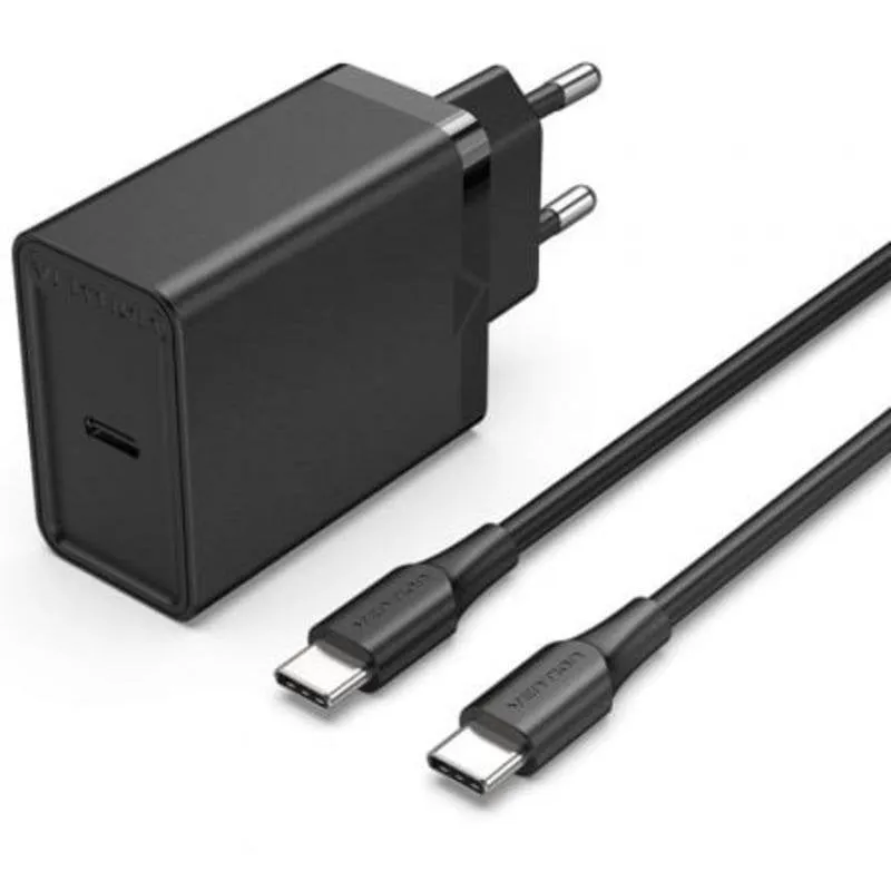 Caricatore da Parete Vention FAHBF-EU 25W/1xUSB Type-C + 1x Cavo USB Type-C - immagine 1