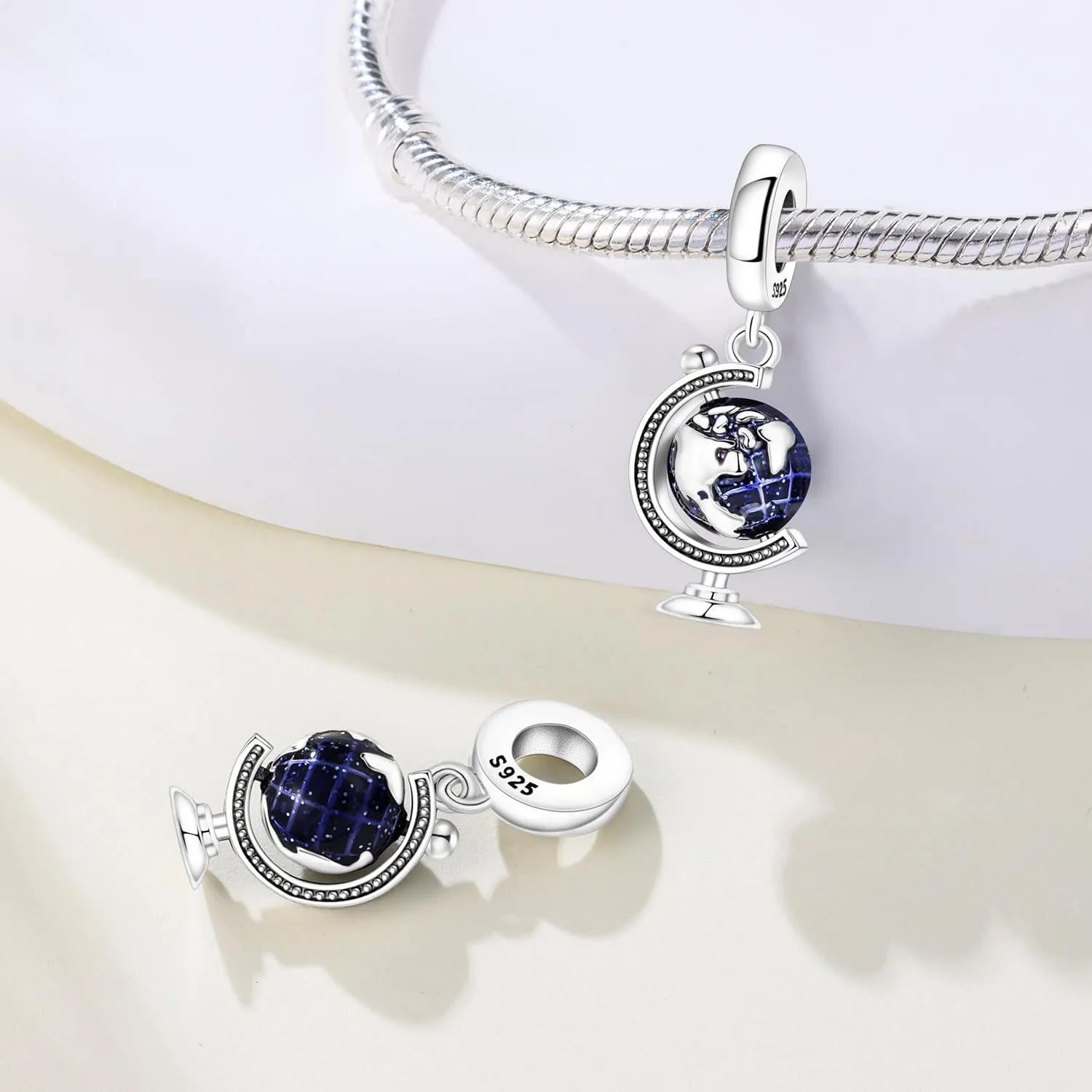 PANPOKI Ciondolo in argento Sterling 925 a forma di gatto, cane ed elefante, perline e charm per bracciali e collane europei, da donna, S925, gioielli a forma di animale, idea regalo - immagine 2