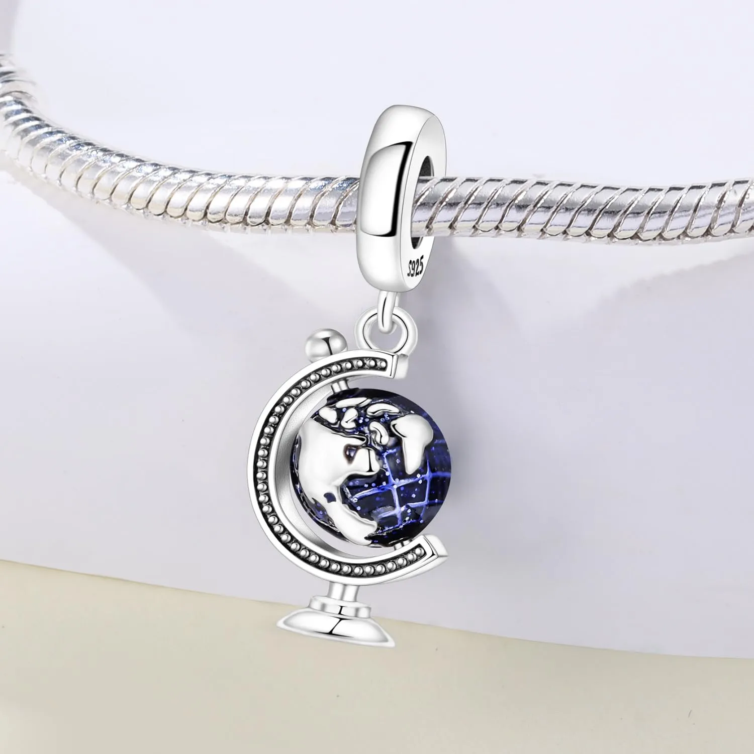 PANPOKI Ciondolo in argento Sterling 925 a forma di gatto, cane ed elefante, perline e charm per bracciali e collane europei, da donna, S925, gioielli a forma di animale, idea regalo - immagine 3
