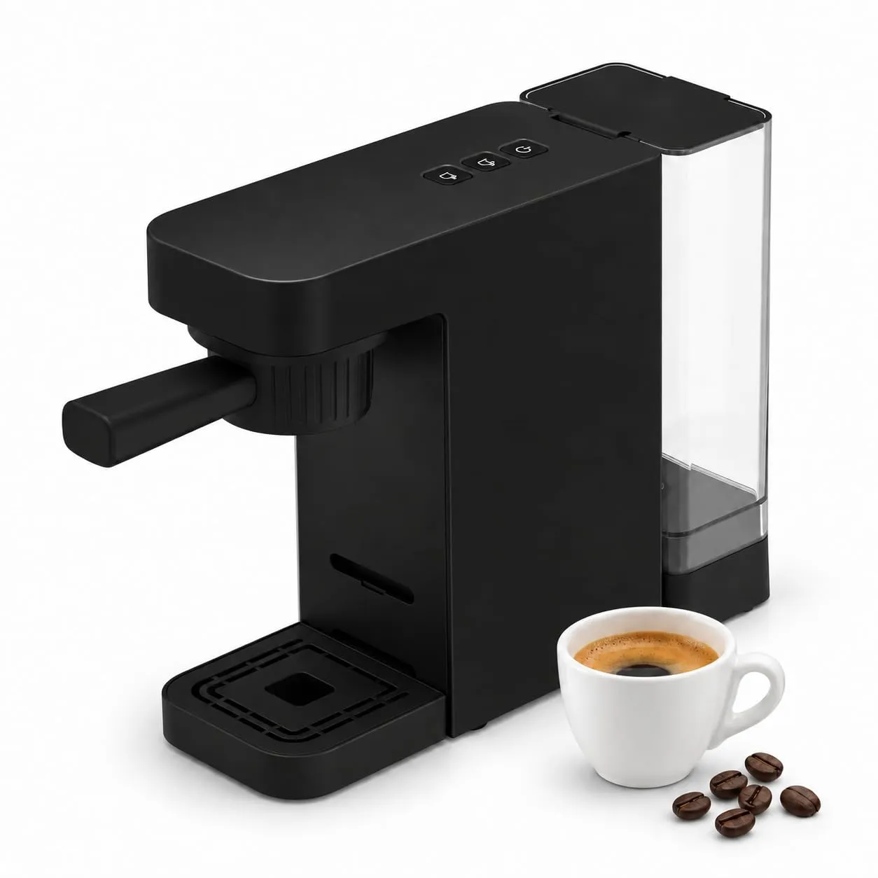 Macchina Caffè 4 in 1 Black - 1400 W - Pressione 20 bar - ABS Resistente - immagine 1