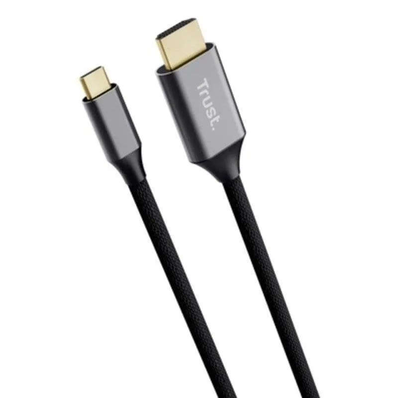 Convertitore Trust Calyx 25630 USB-C verso HDMI 2 m 4K Nero Argento - immagine 1