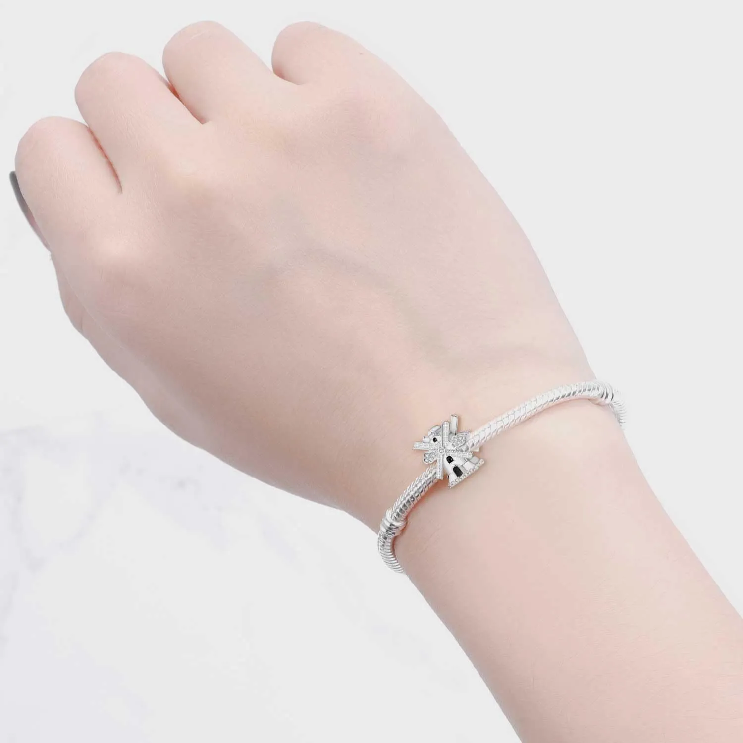 PANPOKI - Ciondolo a forma di gatto, cane ed elefante in argento Sterling 925, per perline, braccialetti e collane europee, braccialetto per donne, gioiello animale S925, regalo - immagine 5