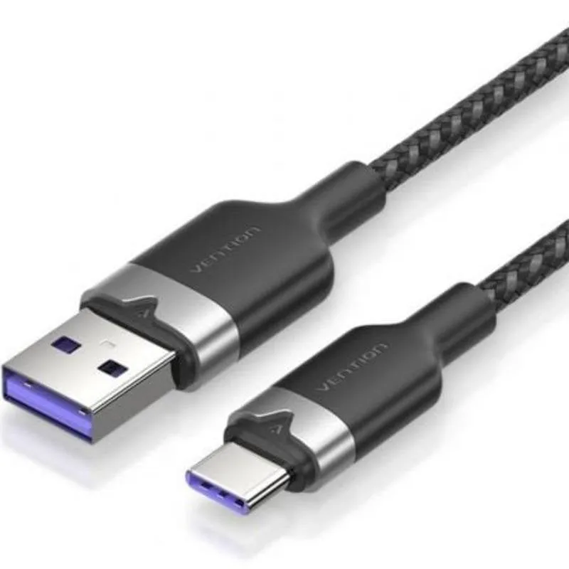 Cavo USB 2.0 Vention CTOBH USB-C a USB-A 2m 100W 480Mbps Nero - immagine 1