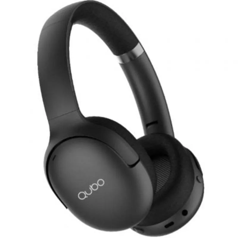 Auricolari Qubo HD-400 wireless Bluetooth con Cancellazione Attiva del Rumore, microfono, neri - immagine 1