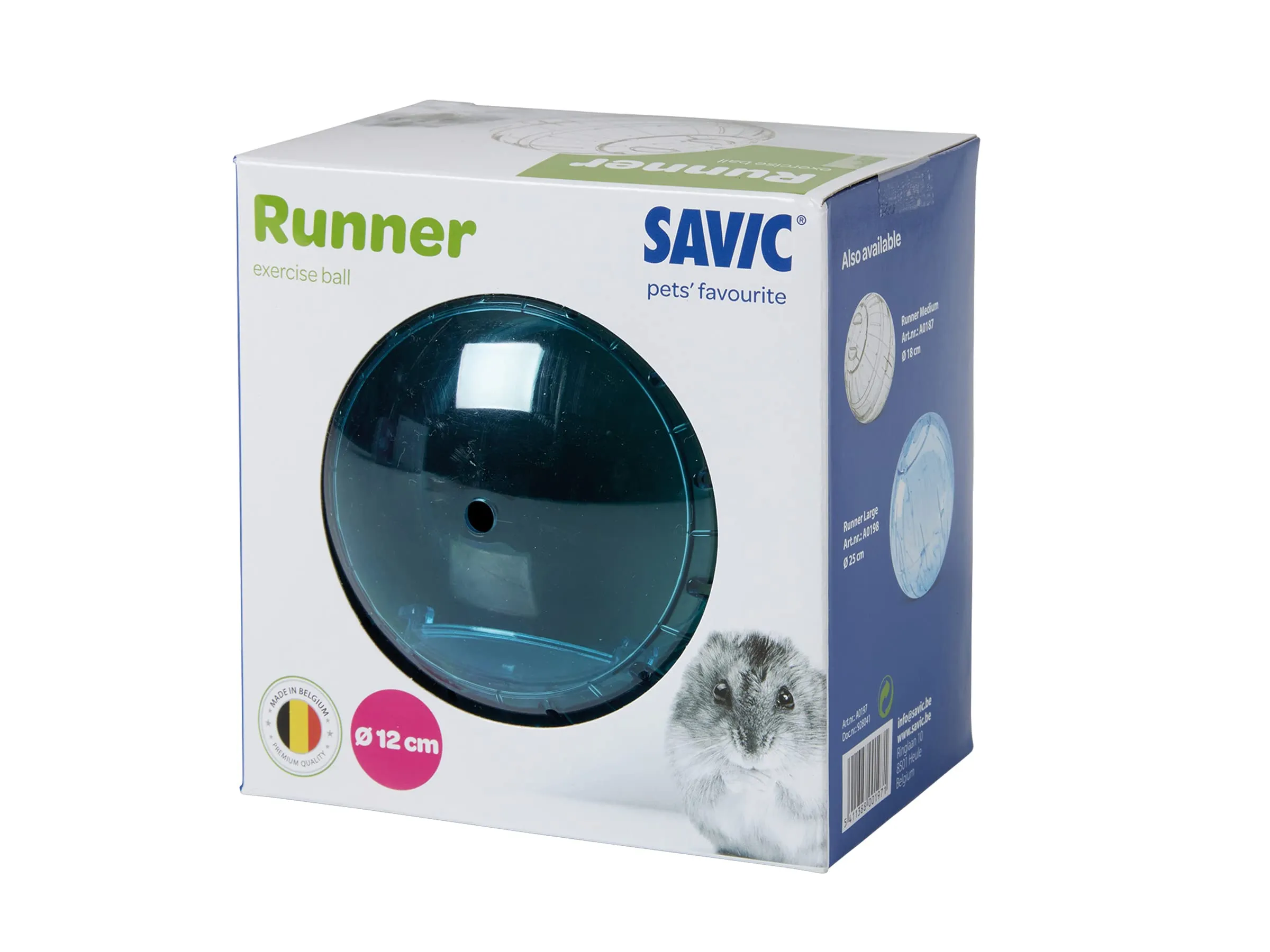 Savic Nobby Runner, Palla per Criceti, Colori Assortiti, 12 cm - immagine 2