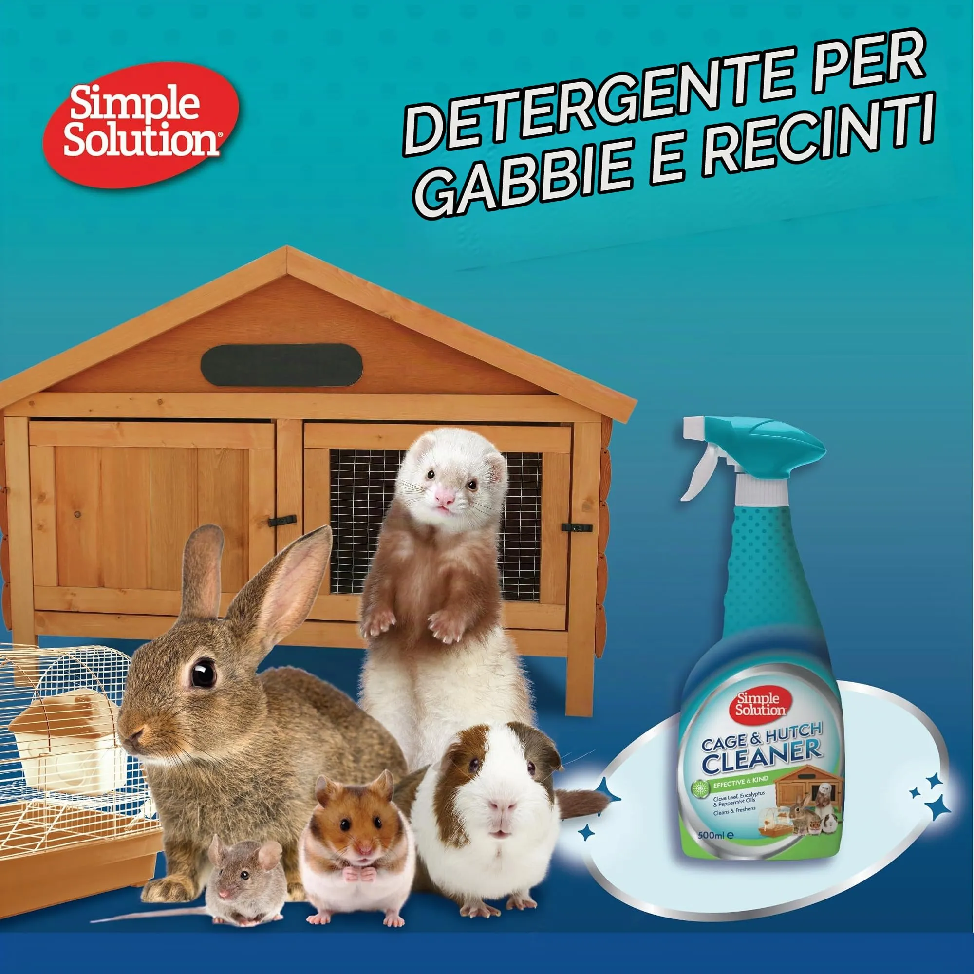 Simple Solution Detergente Antibatterico Naturale per Gabbie e conigliere, 500 ml - immagine 5