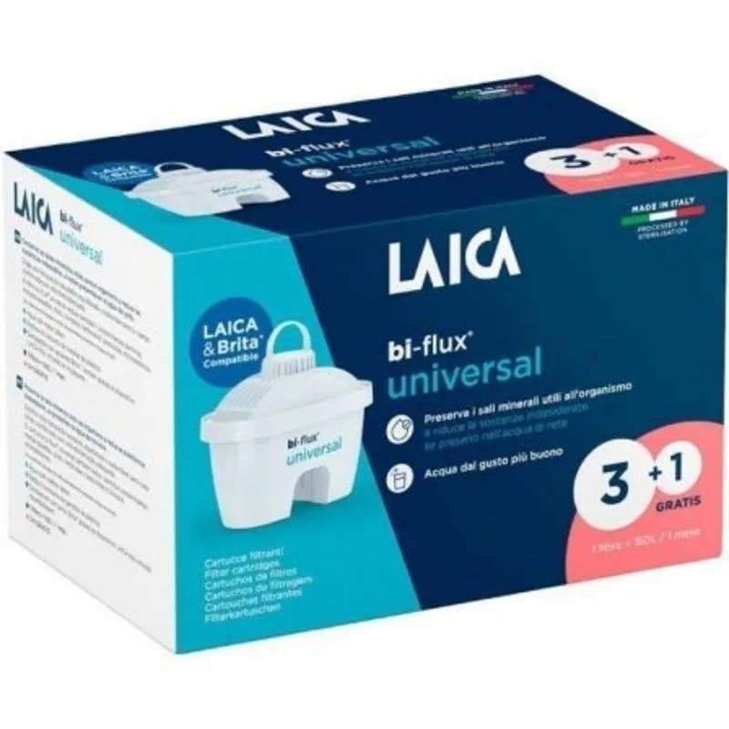 Filtro Acqua Laica Bi-flux Universal Slim F4T Pack 3+1 Mineralizzante - immagine 1