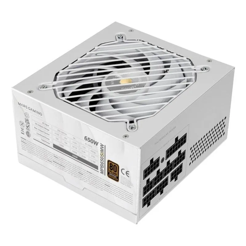 Fonte di Alimentazione Mars Gaming MPB650SIM 650W 80 Plus Bronze Full Modulare Ventola Silenziosa - immagine 1