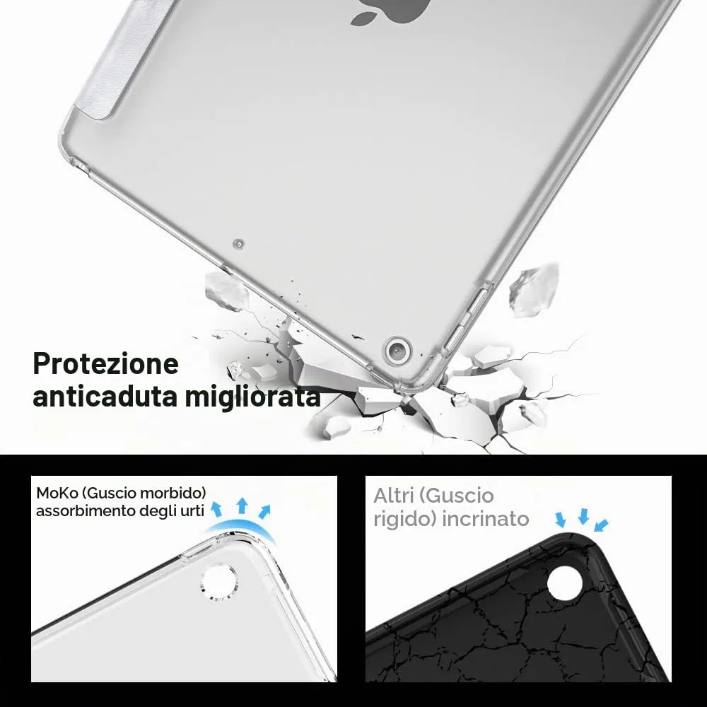 MoKo Cover per iPad 9a/8a/7a Gen 10,2" 2021/2020/2019, Foresta Grigia - immagine 3