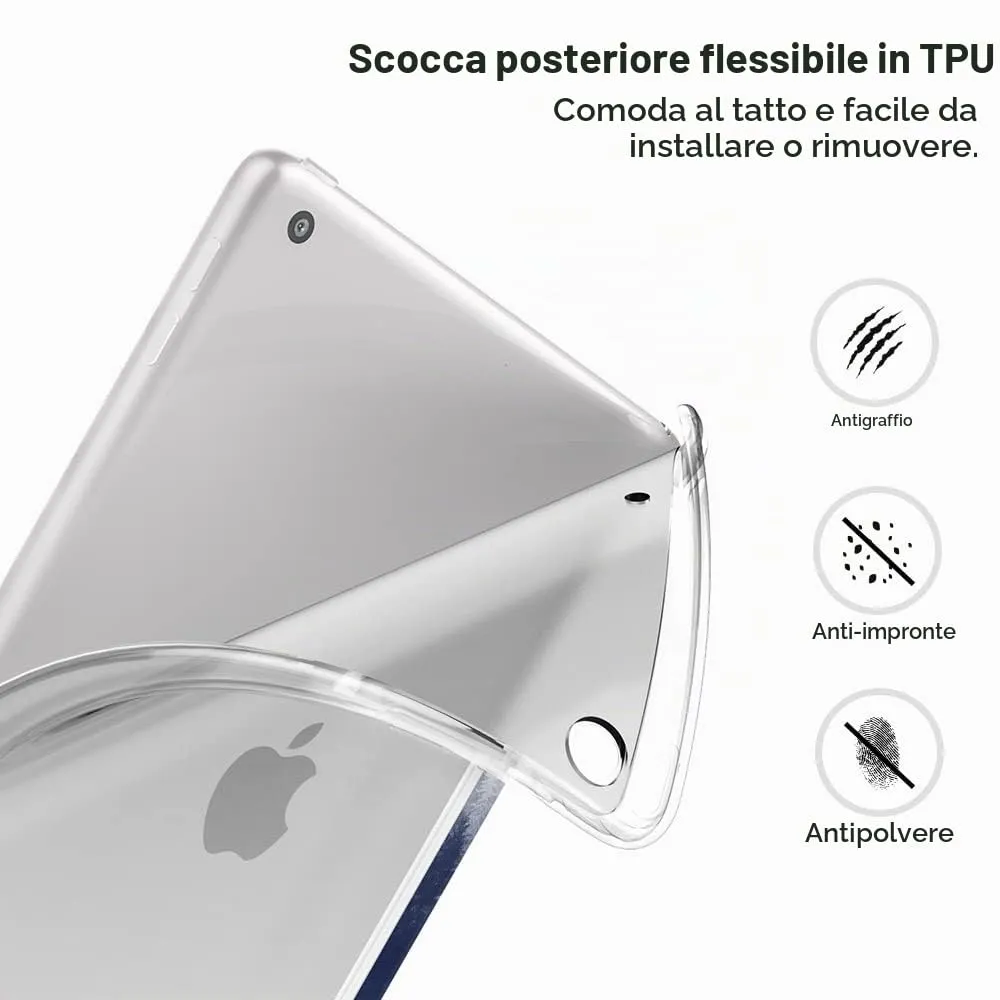 MoKo Cover per iPad 9a/8a/7a Gen 10,2" 2021/2020/2019, Foresta Grigia - immagine 6