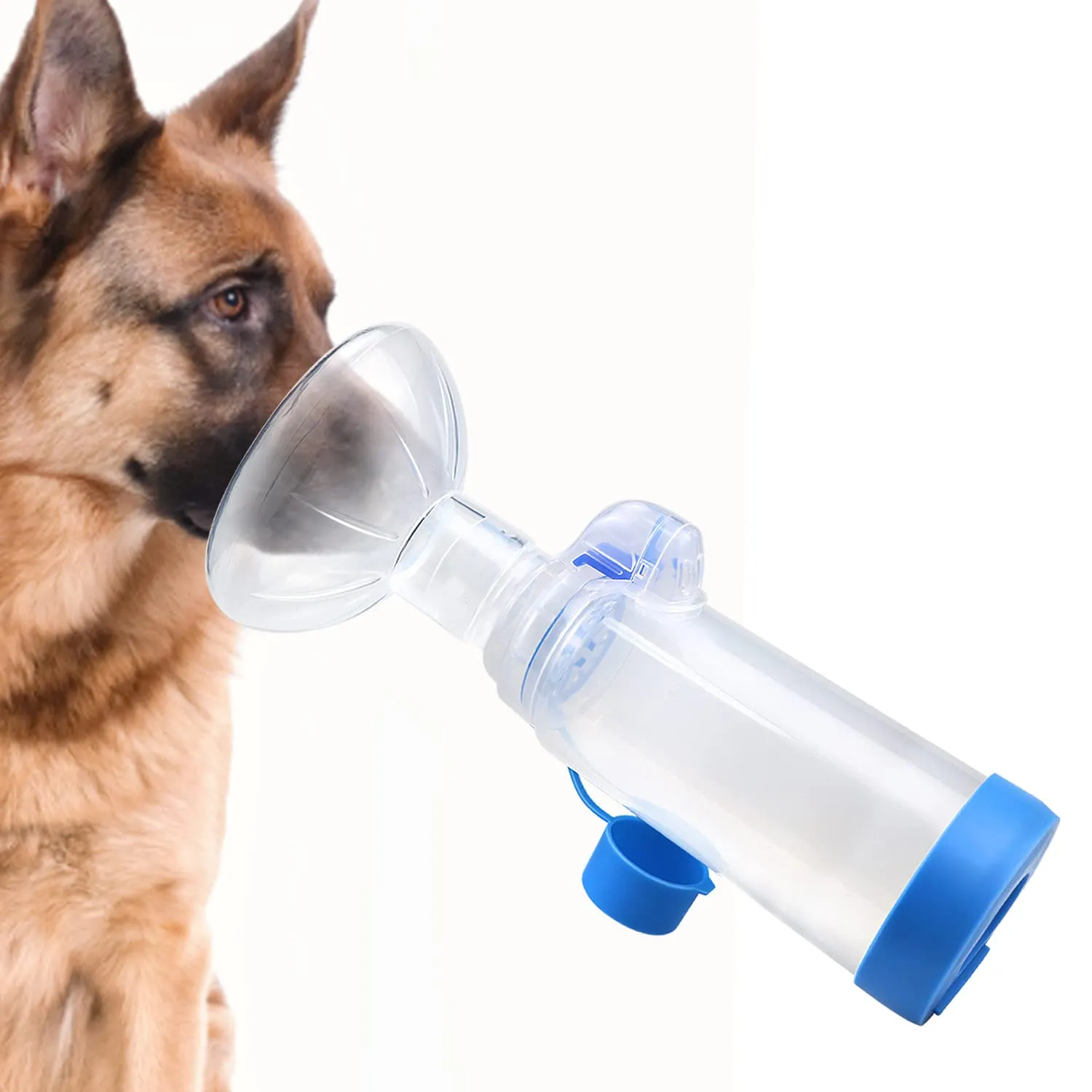 Camera per animali domestici Distanziatore inalatore per gatto o cane Distanziatore portatile con esclusivo indicatore di respirazione (maschera per cani) - immagine 1
