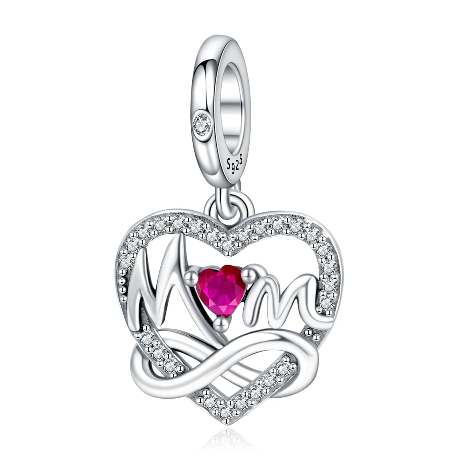 Rimgoris 925 Charm in argento sterling per bracciali da donna collana Mamma Infinity Amore Dangle Charms Donne Ragazza Bracciale Fascino Regali - immagine 1