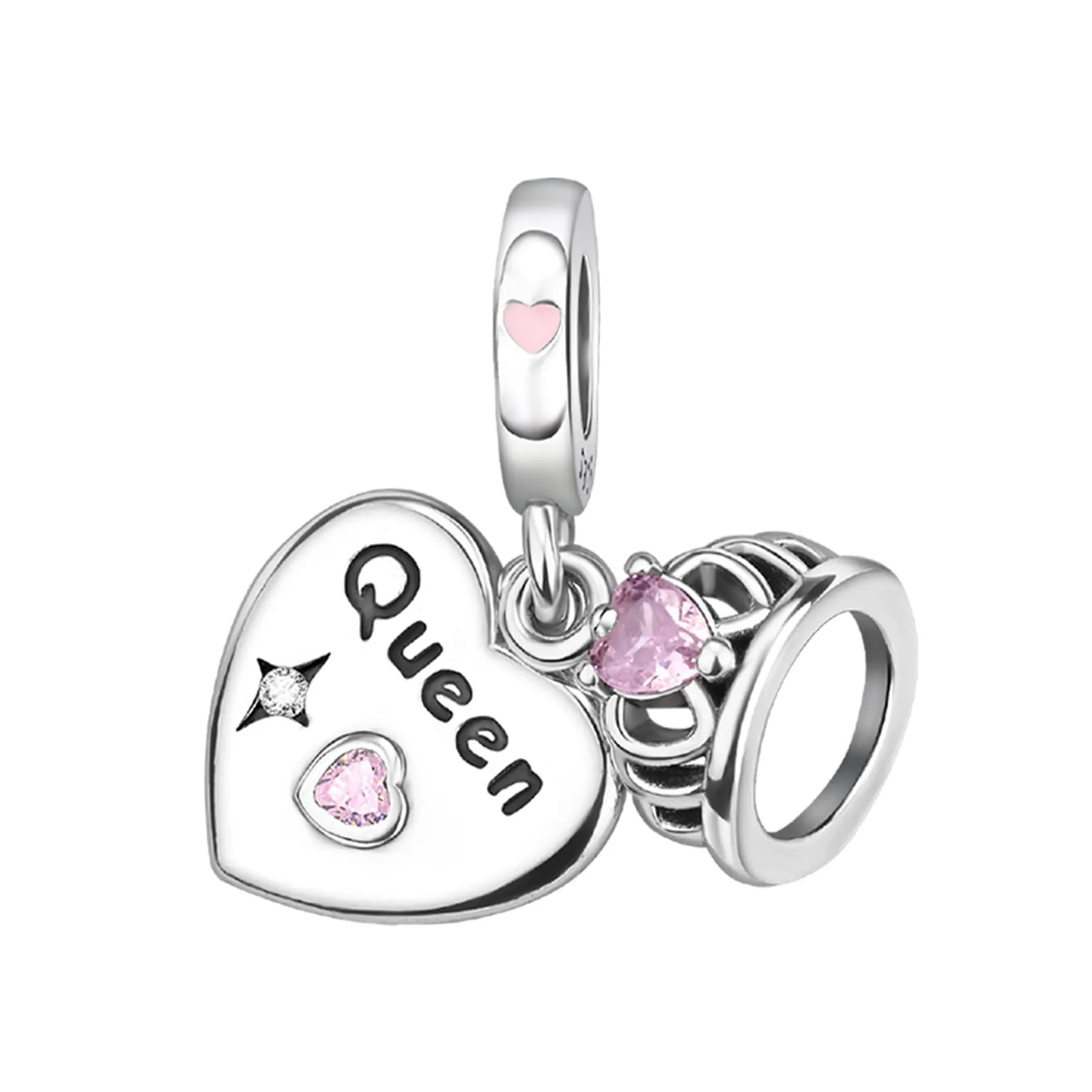 Rimgoris 925 Sterling Silver Women Bracciali Collana Crown Pendant Women Bracelet Charm Festa della mamma con Zirconia - immagine 1