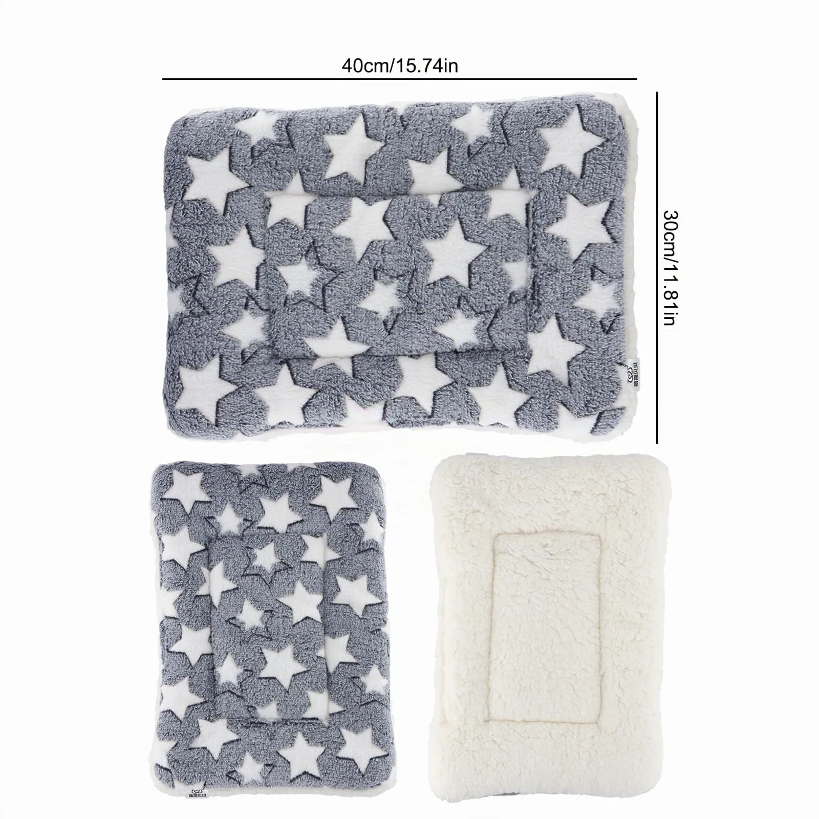 Godneei Set 2 Pezzi Cuccia Cane Interno e Gatto Interno, Cuscino Gatto Morbido 40×30 cm, Letto per Porcellino d'India, Tappetino Invernale in Pile Ideale per Caviaviti, Conigli, Criceti - immagine 2