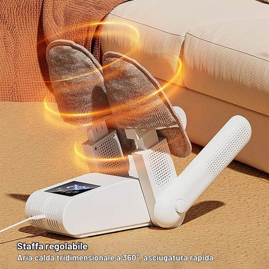 Frogetu Asciuga Scarpe Elettrico da Calcio, Asciuga Stivali Pieghevole, Asciuga Scarponi in Modo Veloce con Ventilazione e Ozone Asciuga, Asciuga Scarpe Calcio Scalda Scarponi Sci, per Scarpe, Guant - immagine 4
