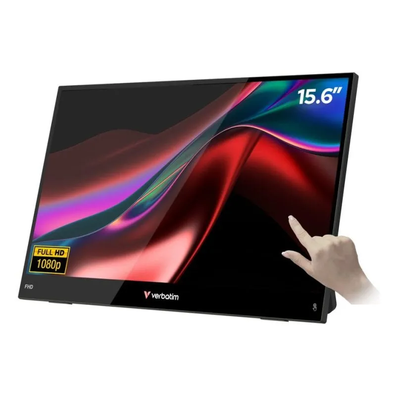 Monitor Verbatim Portable 15.6" FullHD IPS Touch 10ms HDR FreeSync - immagine 1