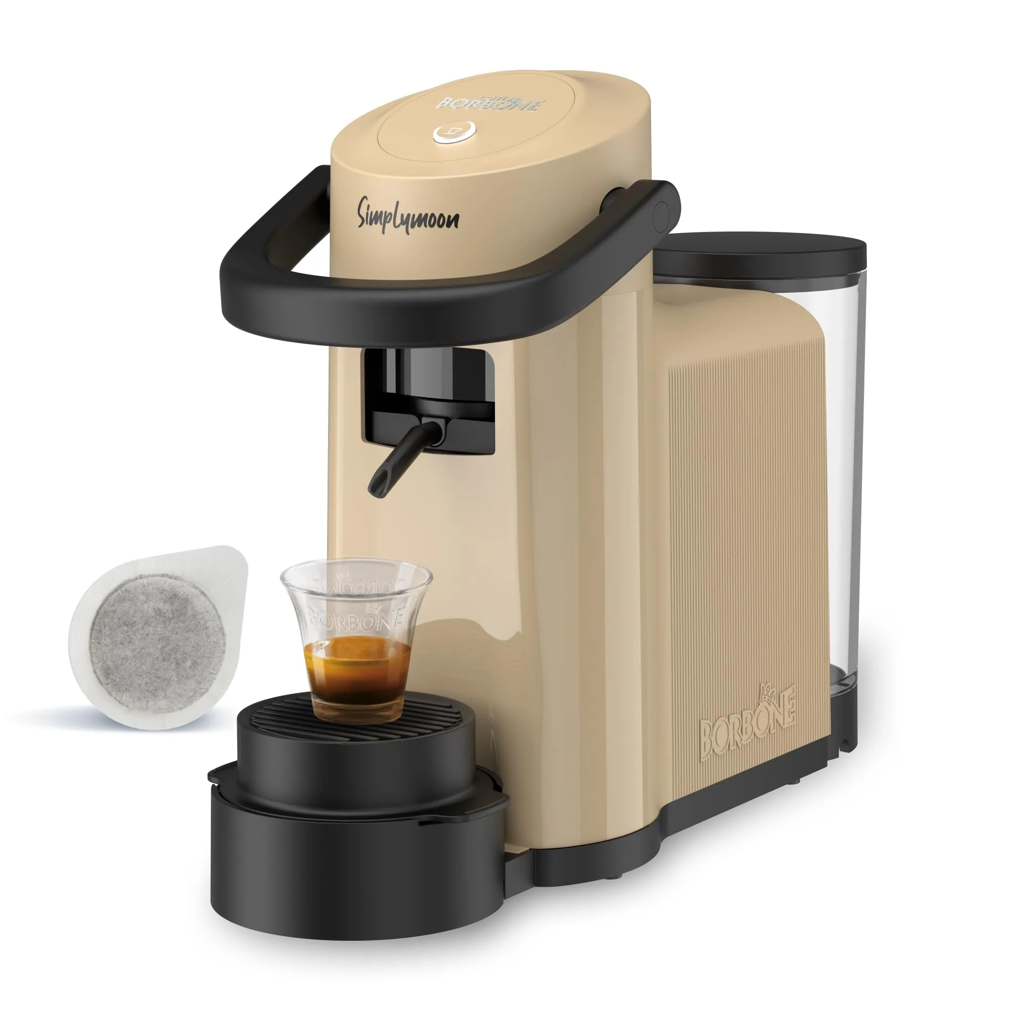 CAFFÈ BORBONE Simplymoon Macchina da Caffè a Cialde (Sabbia, Macchina + Cialda Blu) - immagine 2