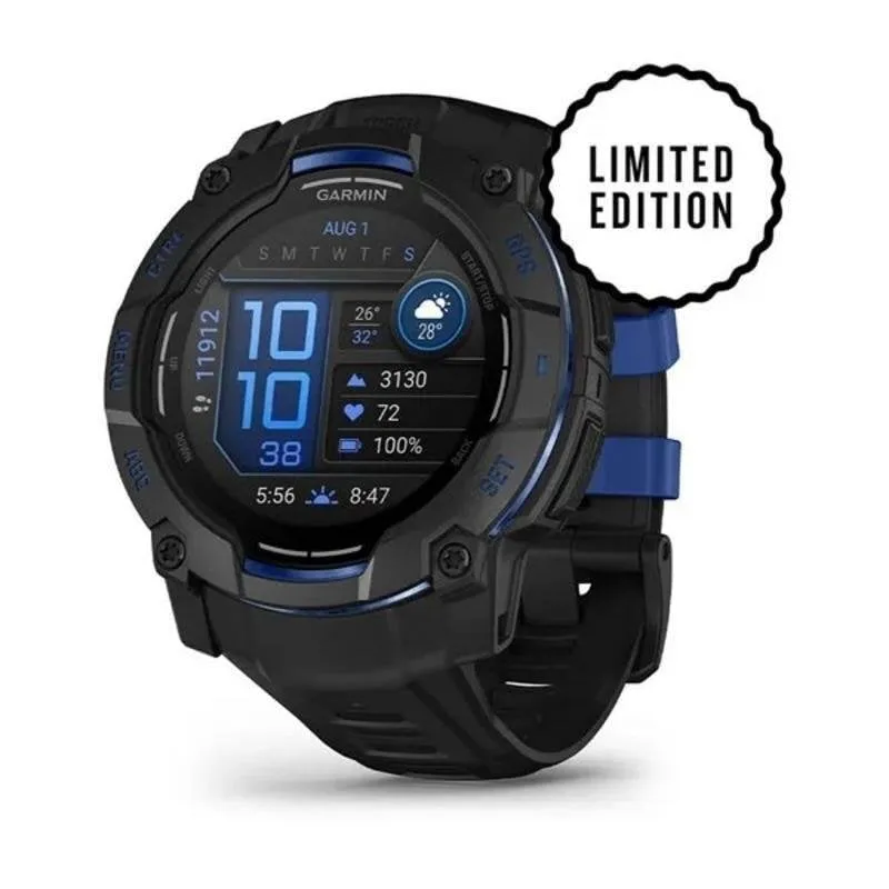Garmin Instinct 3 Bluetooth GPS 45mm AMOLED Nero Blu Resistenza Acqua 10ATM SpO2 Cardiofrequenzimetro - immagine 1