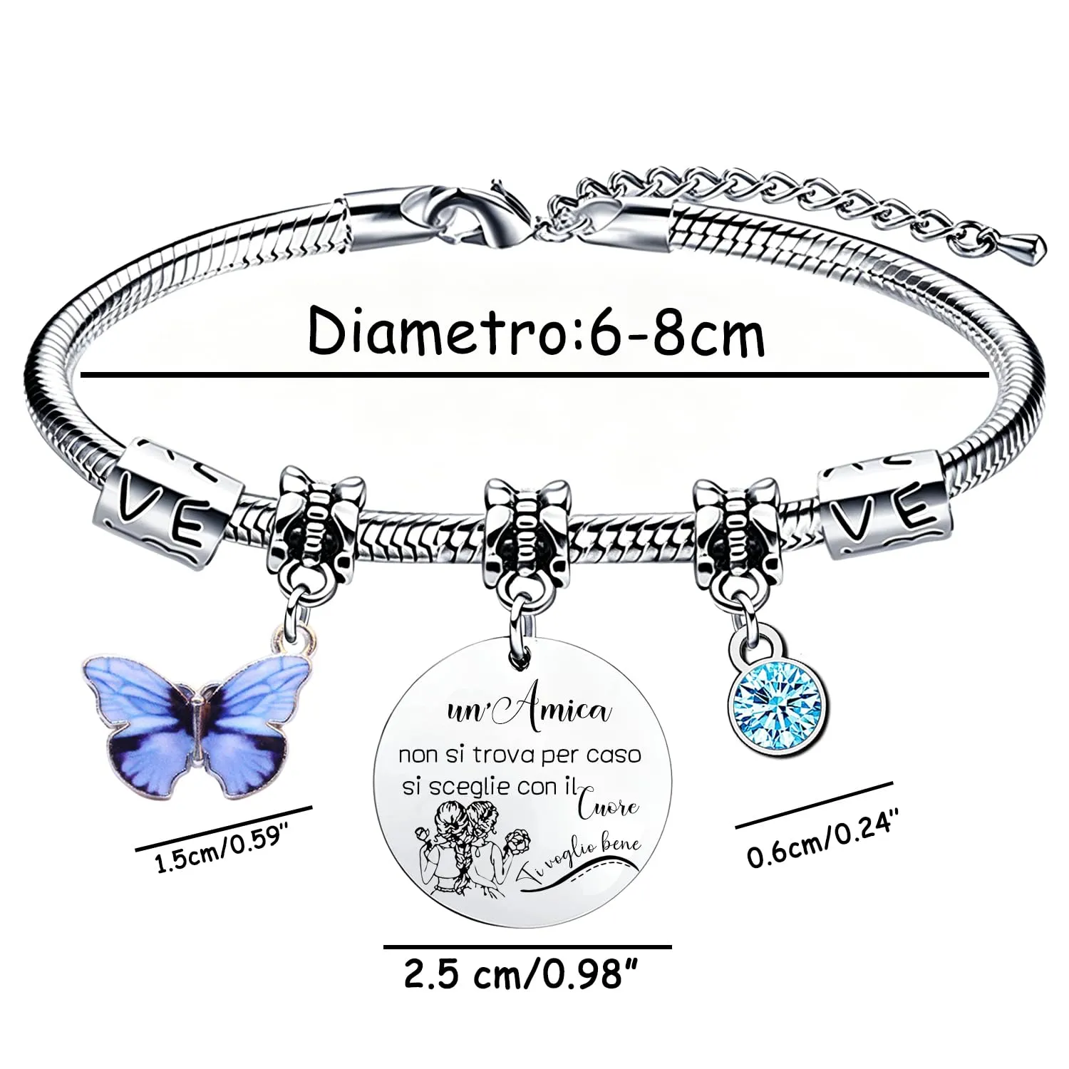GUOYU Bracciale Amicizia Regali Per Ragazze Bracciali Per Migliore Amica Regalo di Laurea Regalis Natale Migliori Amiche Regali per la Moglie Fidanzata Sorella Compagno Classe Natale (2) - immagine 2