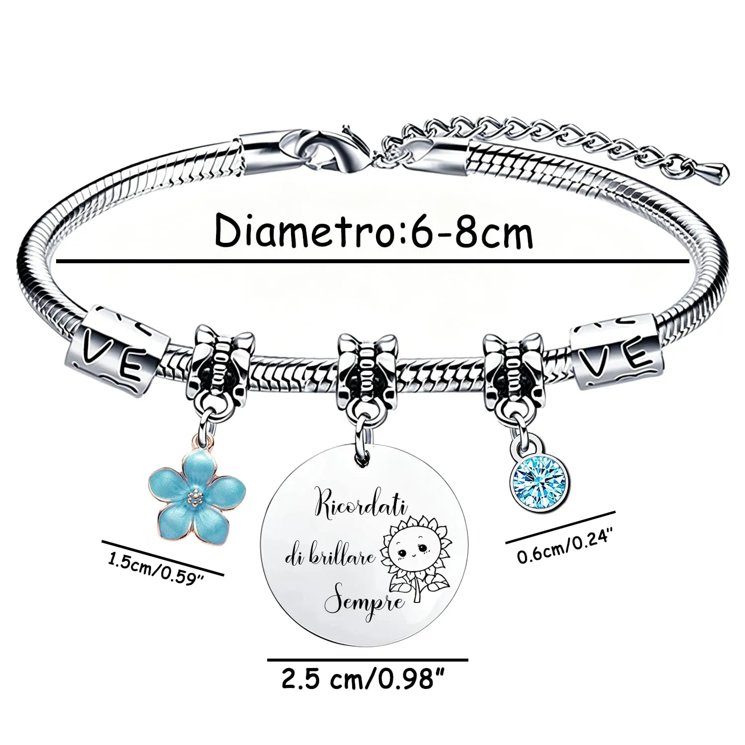 GUOYU Bracciale Amicizia Regali Per Ragazze Bracciali Per Migliore Amica Regalo di Laurea Regalis Natale Migliori Amiche Regali per la Moglie Fidanzata Sorella Compagno Classe Natale (3) - immagine 2
