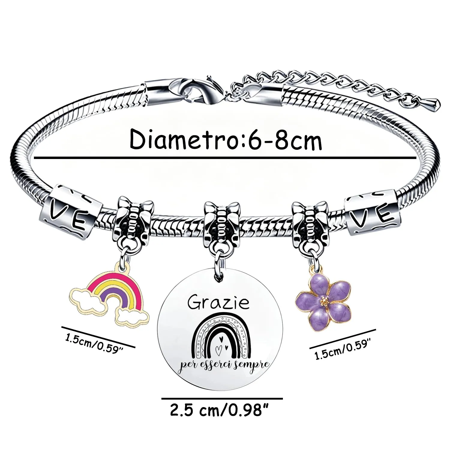 GUOYU Bracciale Amicizia Regali Per Ragazze Bracciali Per Migliore Amica Regalo di Laurea Regalis Natale Migliori Amiche Regali per la Moglie Fidanzata Sorella Compagno Classe Natale (1) - immagine 2