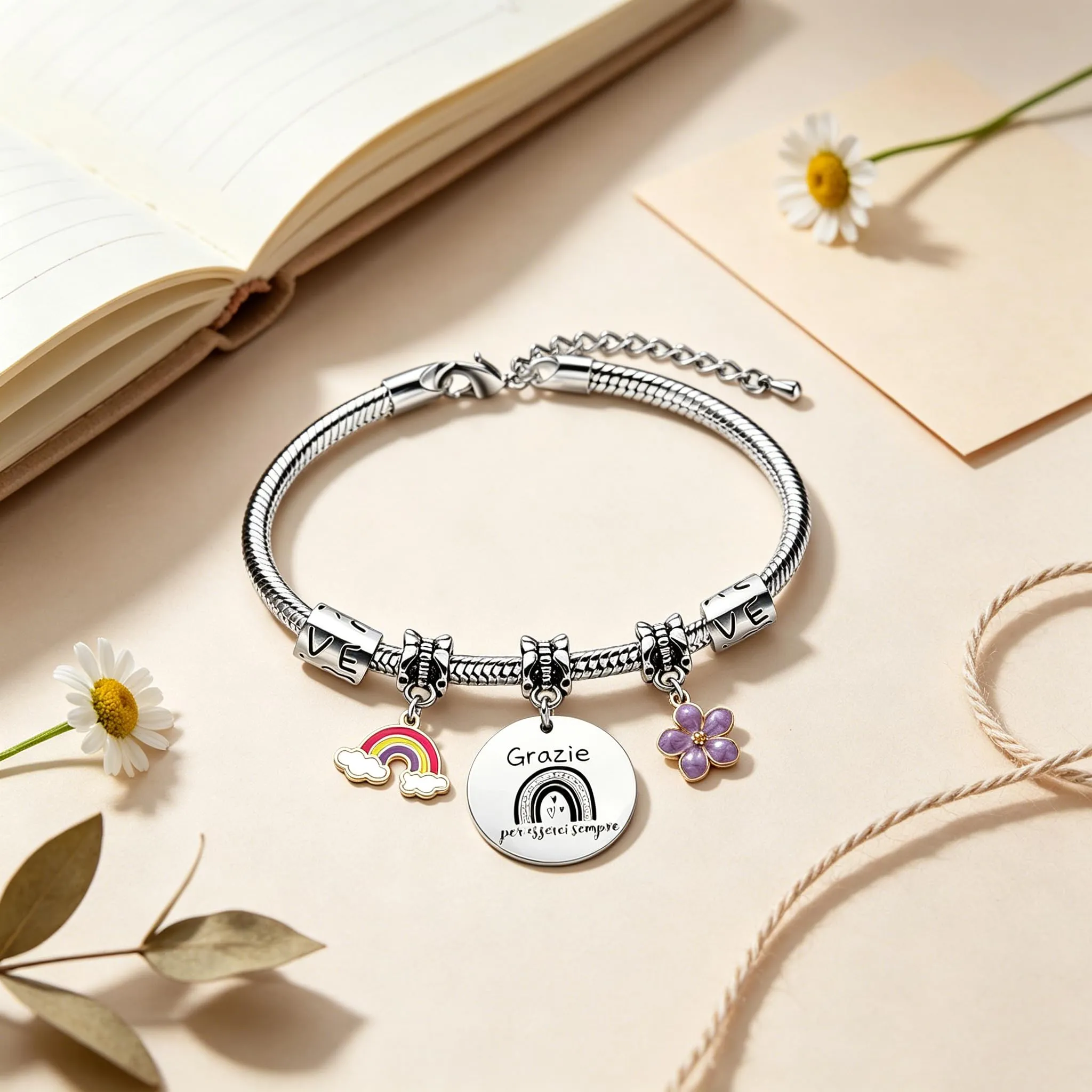 GUOYU Bracciale Amicizia Regali Per Ragazze Bracciali Per Migliore Amica Regalo di Laurea Regalis Natale Migliori Amiche Regali per la Moglie Fidanzata Sorella Compagno Classe Natale (1) - immagine 3