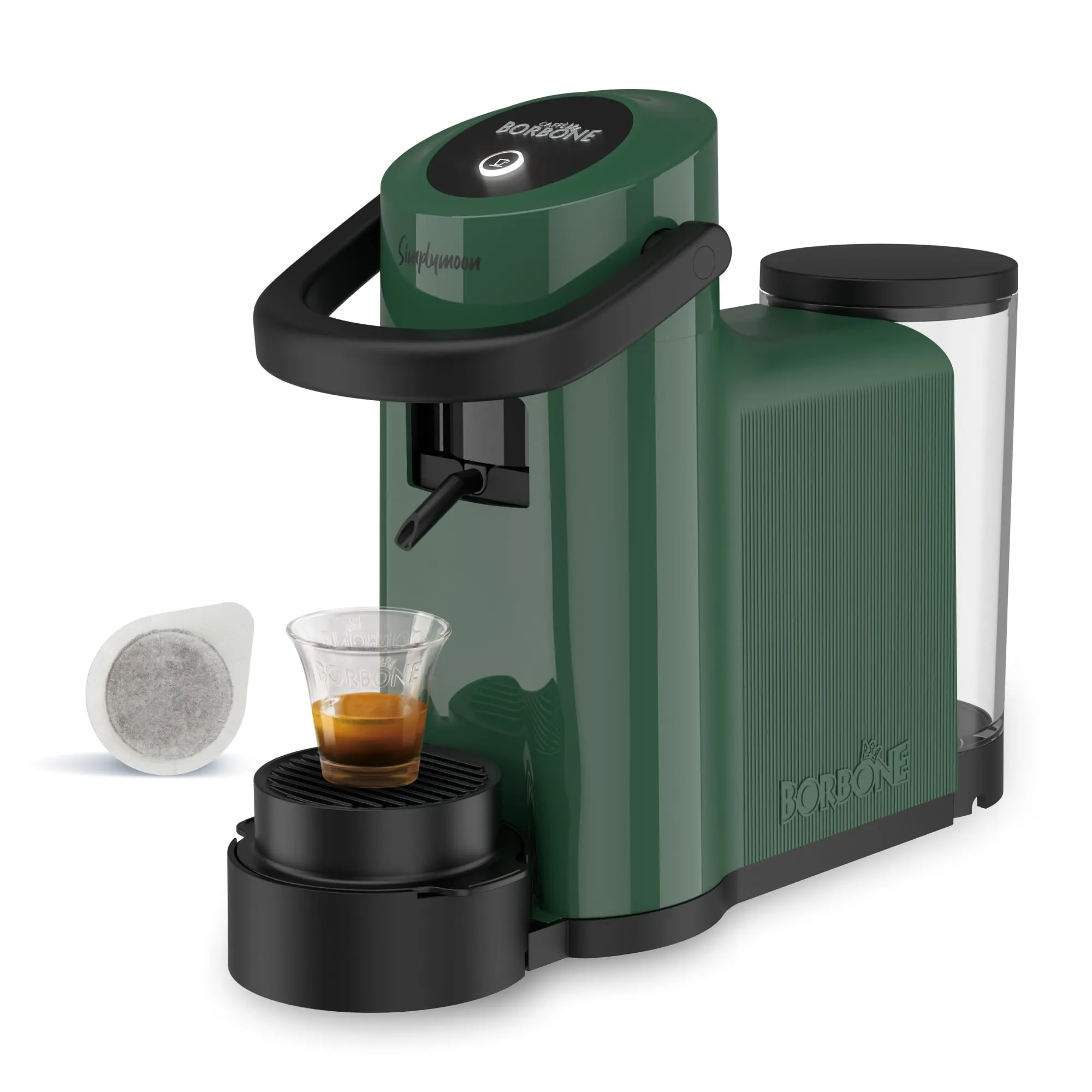 CAFFÈ BORBONE Simplymoon Macchina da Caffè a Cialde (Verde, Macchina + Cialda Blu) - immagine 2