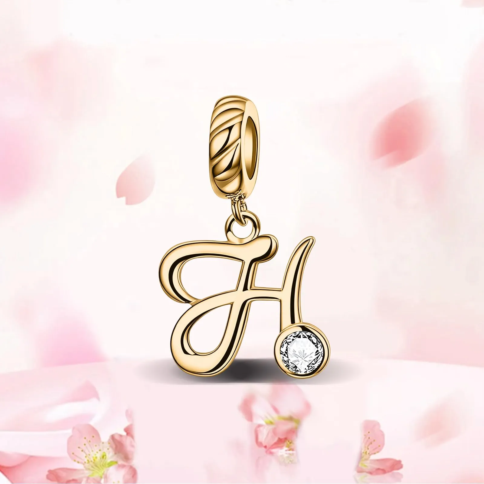 Rimgoris Ciondolo a forma di lettera iniziale, in argento Sterling 925 - immagine 5