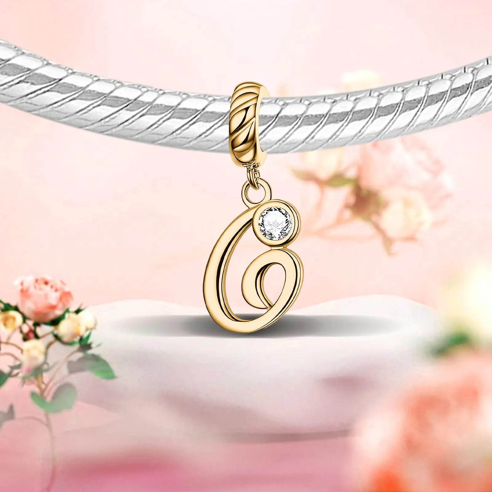 Rimgoris Ciondolo a forma di lettera iniziale, in argento Sterling 925 - immagine 6