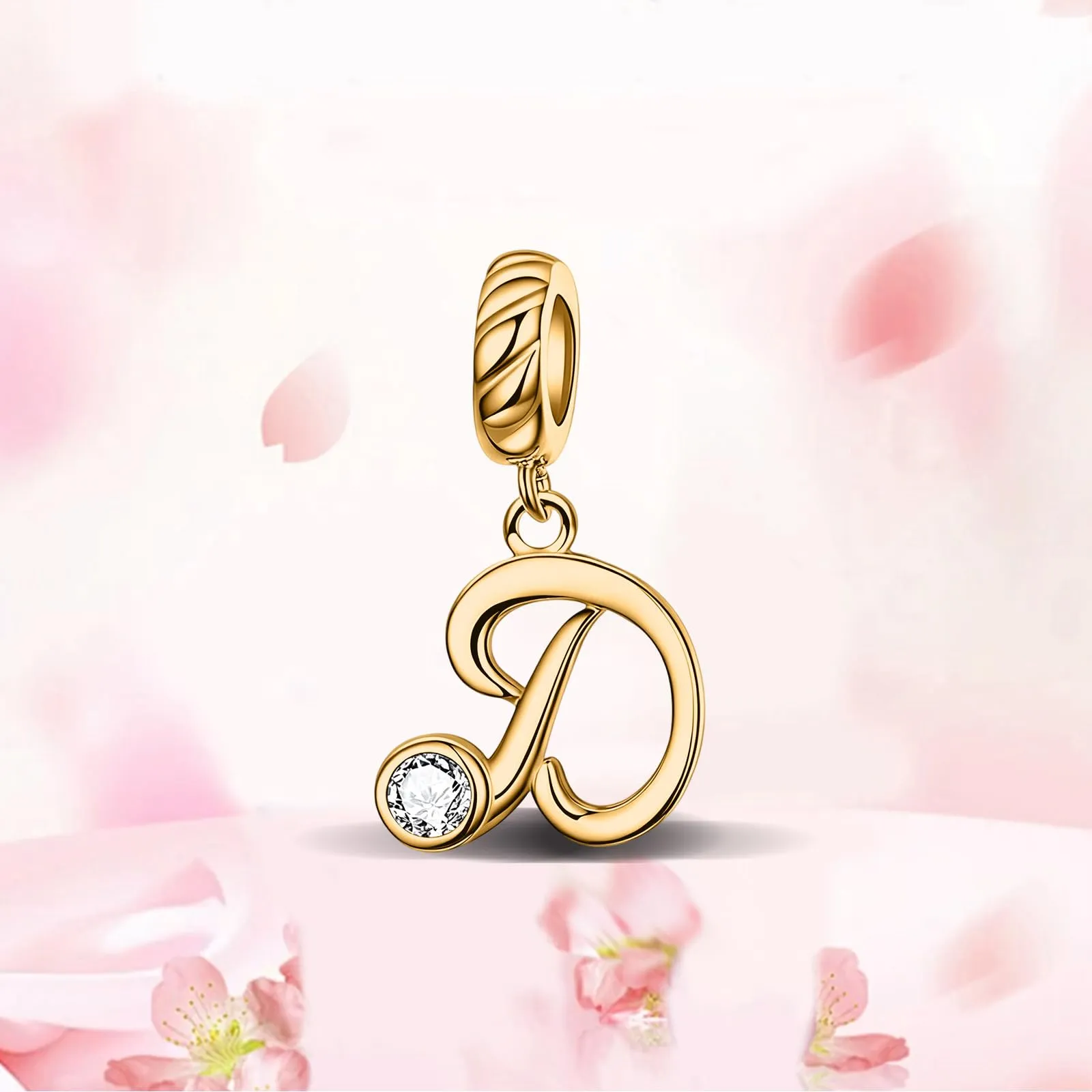 Rimgoris Ciondolo a forma di lettera iniziale, in argento Sterling 925 - immagine 5