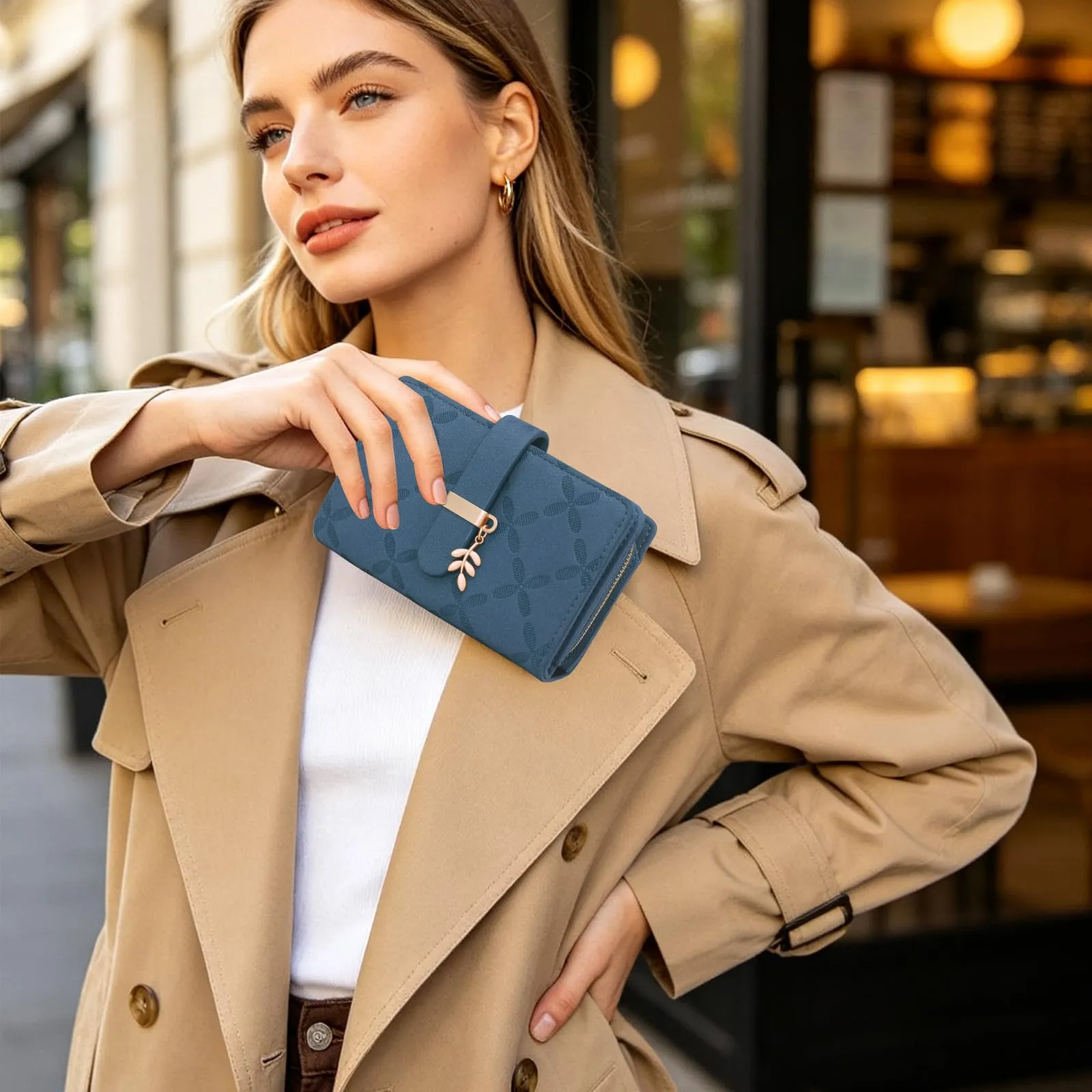 REETEE Portafoglio Donna Piccolo in Pelle con Blocco RFID e Portamonete - immagine 7